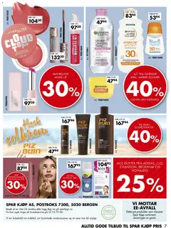 Forhåndsvisning av Spar Kjøp kundeavis gyldig fra 15.06.2026 | Side: 7 | Produkter: Lip, Сушильные машины, Hårfarge, Solkrem