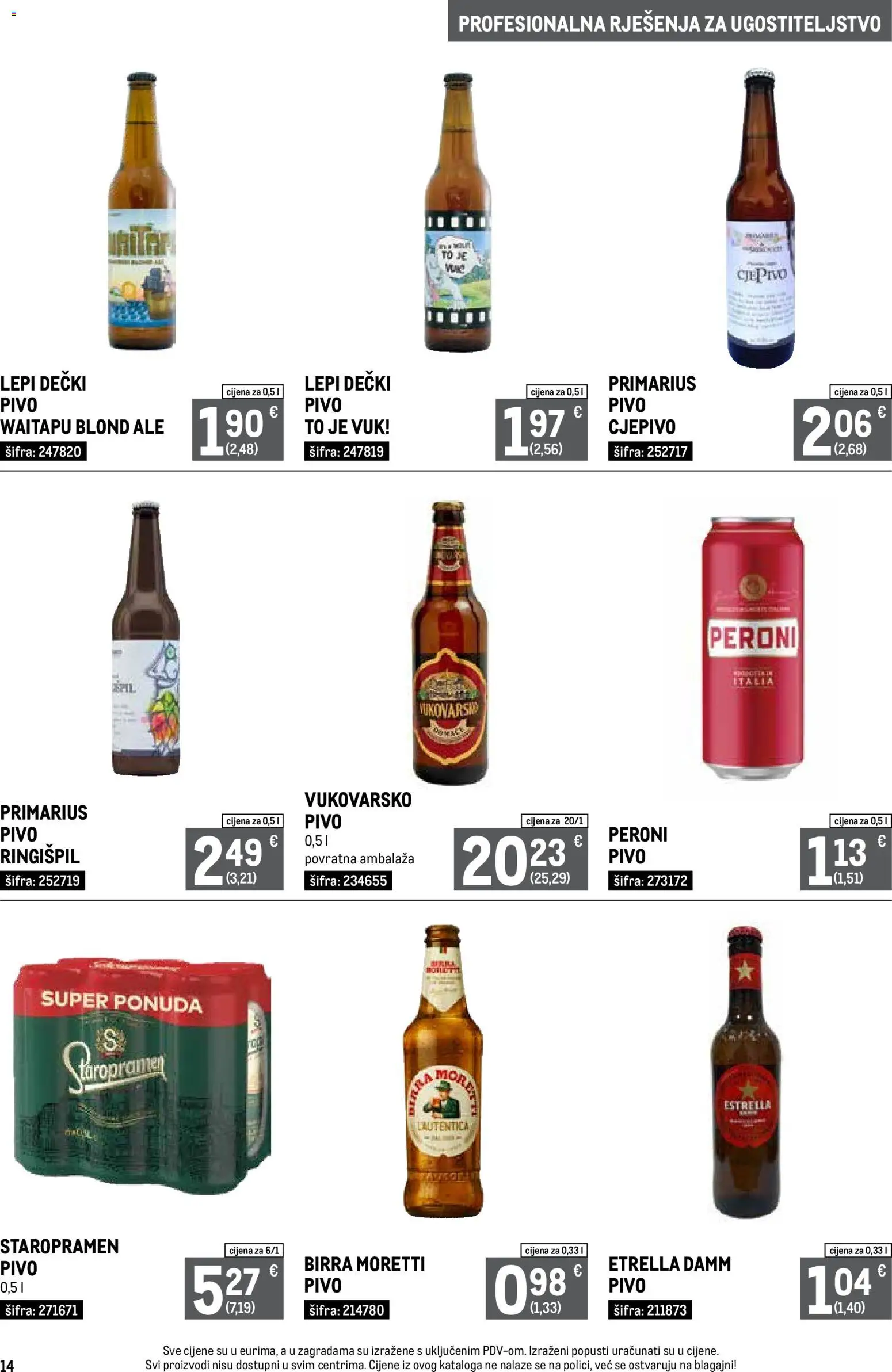 Metro katalog | vrijedi od 01.09.2026 | Stranica: 14 | Proizvodi: Staropramen, Pivo