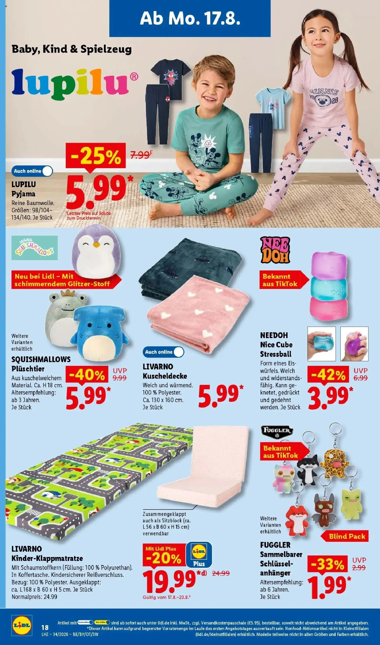 Lidl Prospekt Mahlow (ab 17.08.2026) zum Blättern » Angebote | Seite: 36 | Produkte: Pyjama, Eis