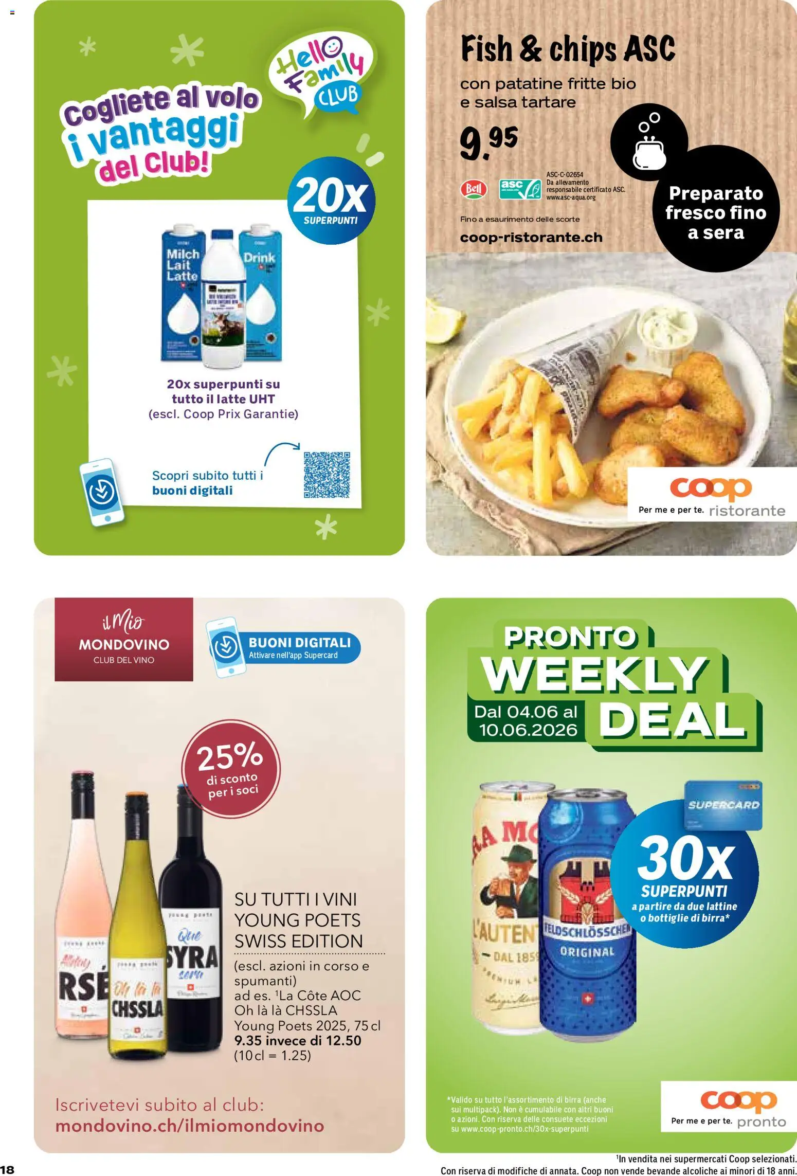 Coop aktionen IT – gültig ab 04.06.2026 | Seite: 18 | Produkte: Milch, Chips