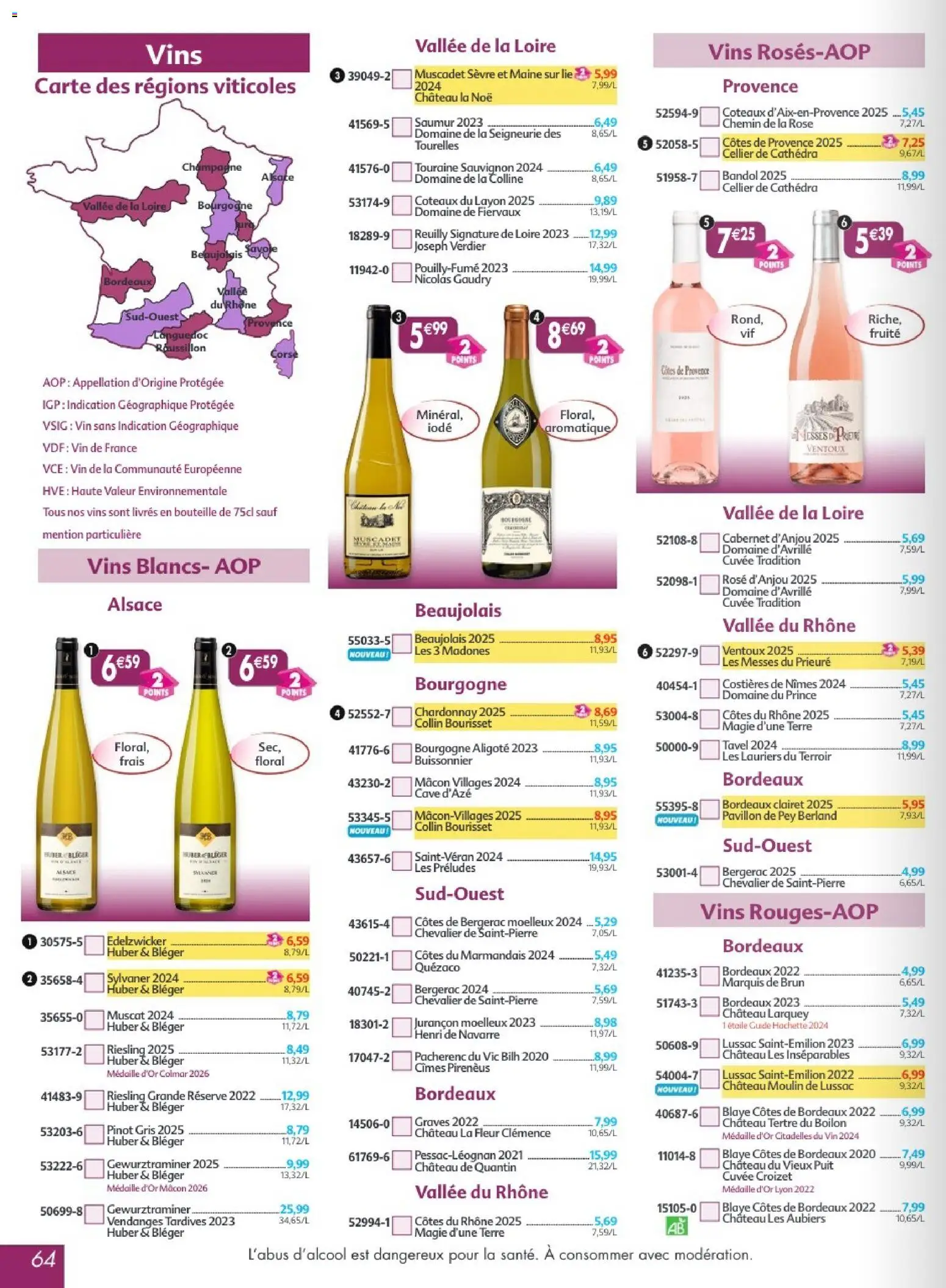 {H1} | Page: 64 | Produits: Champagne, Vin, Coteaux du layon