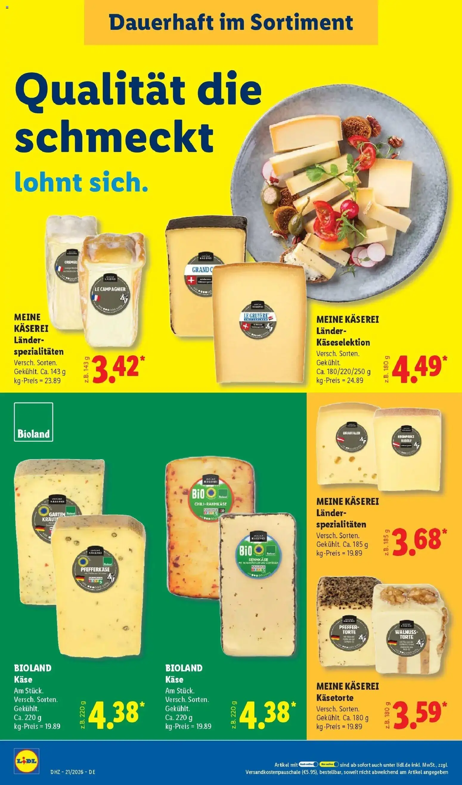 Lidl Prospekt Weikersheim – gültig ab 17.05.2026 | Seite: 22 | Produkte: Käse, Pfeffer, Kraut