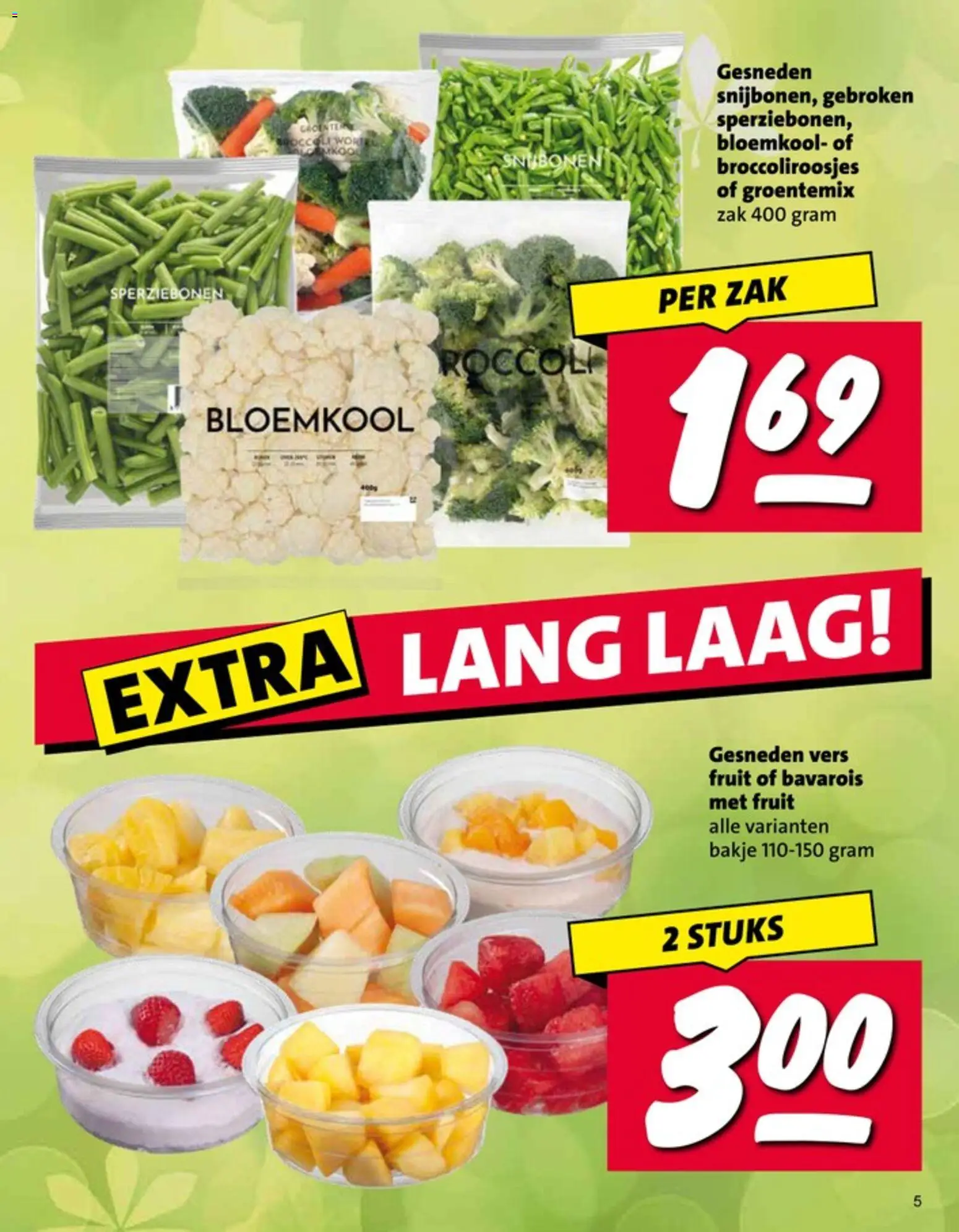 {H1} | Pagina: 5 | Producten: Bloemkool, Zak, Fruit
