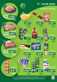 Univerexport katalog Samo u Jaseničkoj 11 u Beogradu - pregled Univerexport kataloga - važi od 11.06.2026 | Strana: 1 | Proizvode: Heineken, Ulje, Kafa, Kobasica