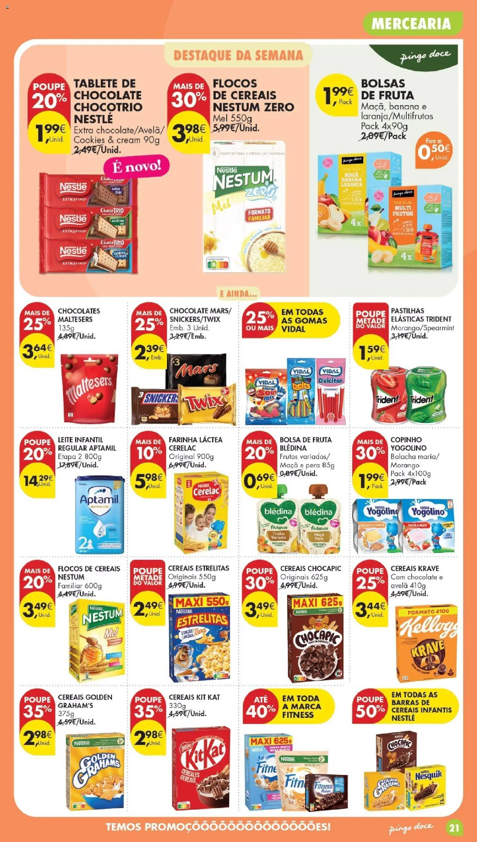 Pingo Doce Poupe Esta Semana Madeira │ válido de 11/08/2026 | Página: 21 | Produtos: Mercearia, Leite, Gomas, Farinha
