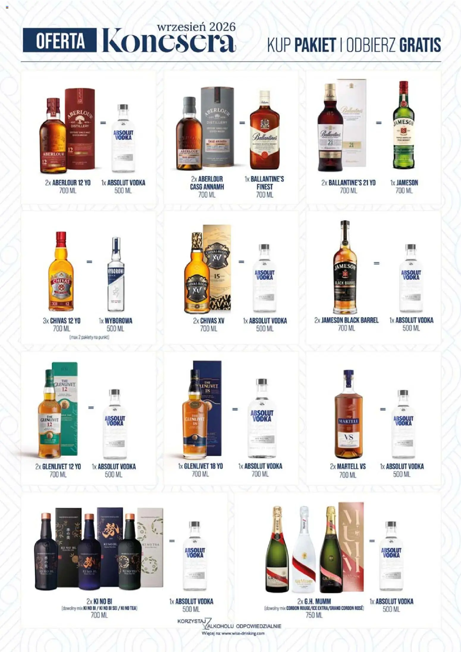 Eurocash gazetka - Katalog Alkoholowy od 01.09.2026 | Strona: 25 | Produkty: Absolut vodka, Jameson, Jameson Black Barrel, Vodka