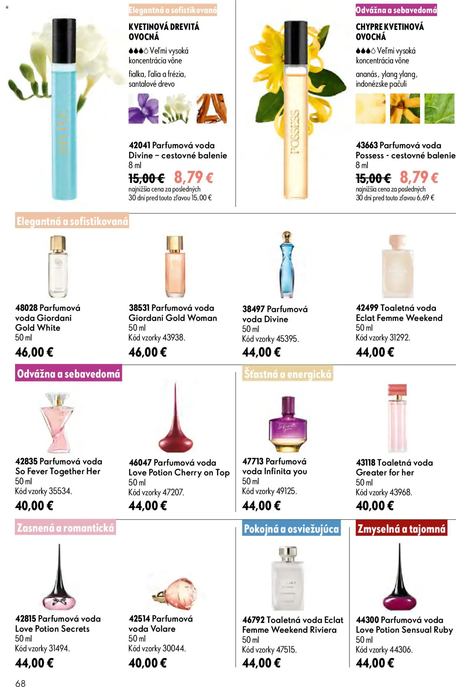 Nové Oriflame akcie – leták je platný od 29.07.2026 | Strana: 68 | Produkty: Toaletná voda, Voda