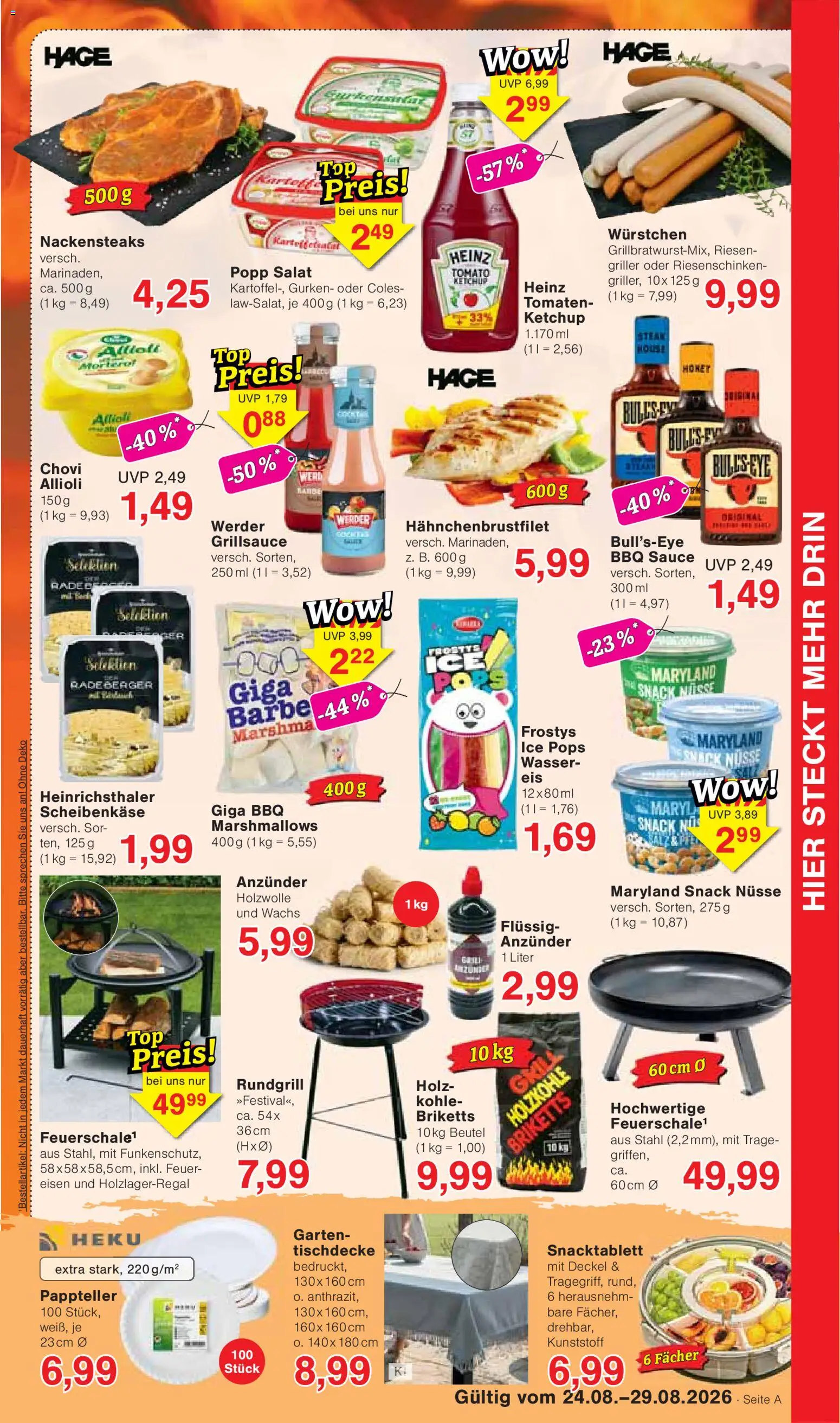 Wiglo Wunderland Prospekt – gültig ab 24.08.2026 | Seite: 5 | Produkte: Wasser, Steak, Griller, Salat