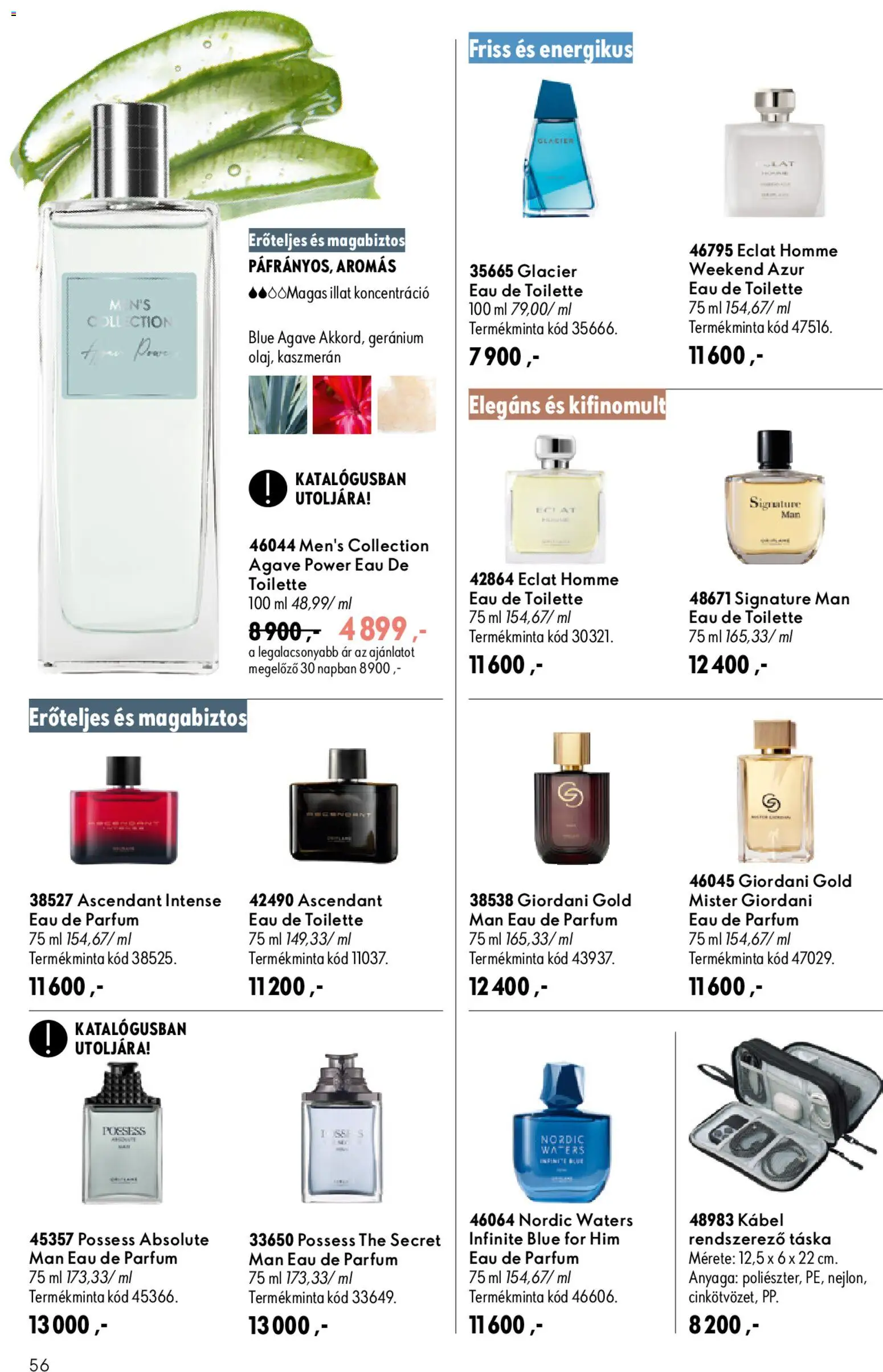 Oriflame akciós ujság - amely érvényes a következő dátumtól: 2026.09.09. | Oldal: 56 | Termékek: Kábel, Táska, Rendszerező, Agávé