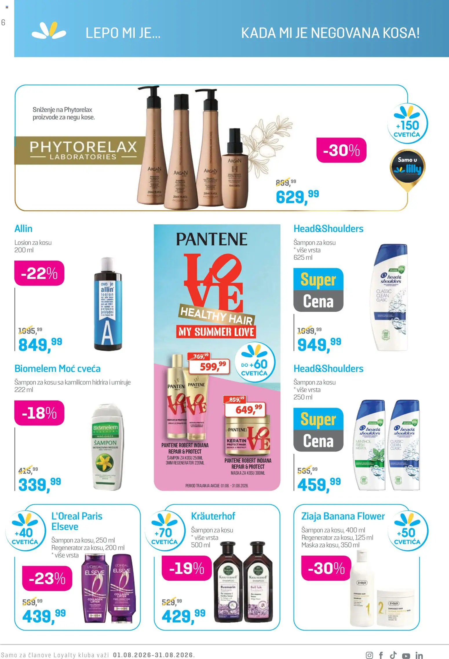 Lilly drogerie katalog - važi od 01.08.2026 | Strana: 6 | Proizvode: Banana, Pantene, Šampon, Maska za kosu