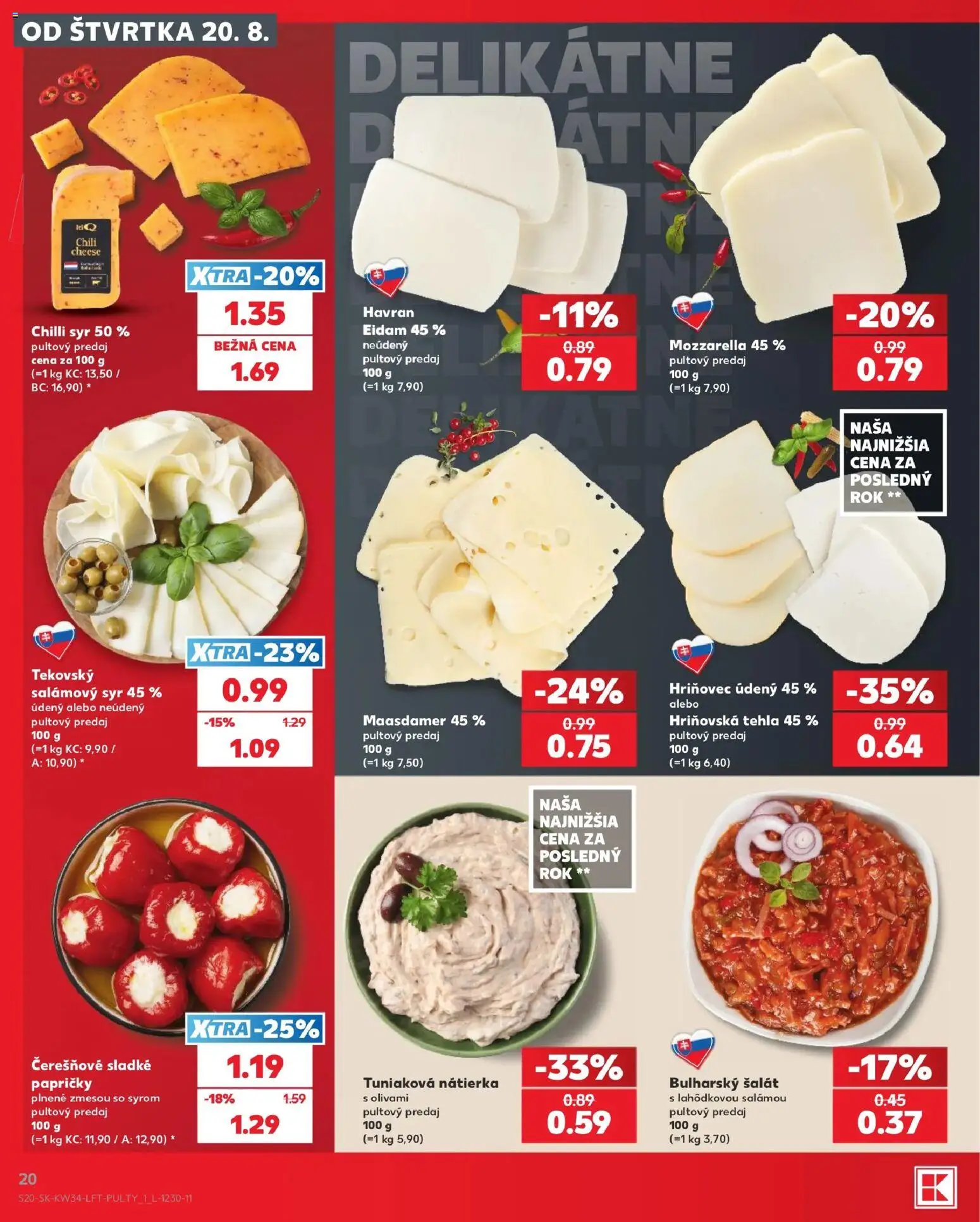 Kaufland SK akciós ujság - amely érvényes a következő dátumtól: 2026.08.20. | Oldal: 20