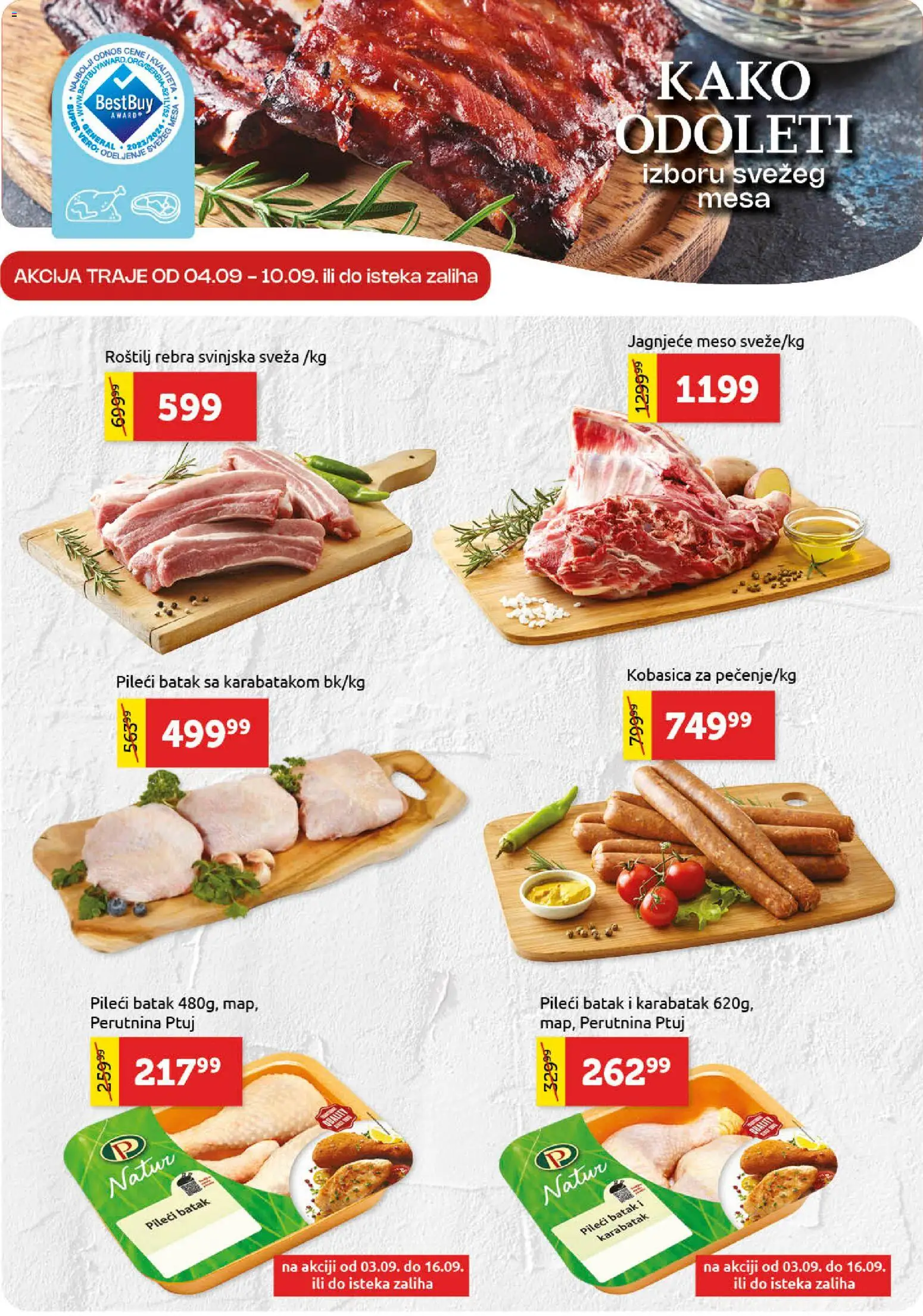 SuperVERO katalog - važi od 03.09.2026 | Strana: 3 | Proizvode: Jagnjeće meso, Meso, Perutnina Ptuj, Kobasica