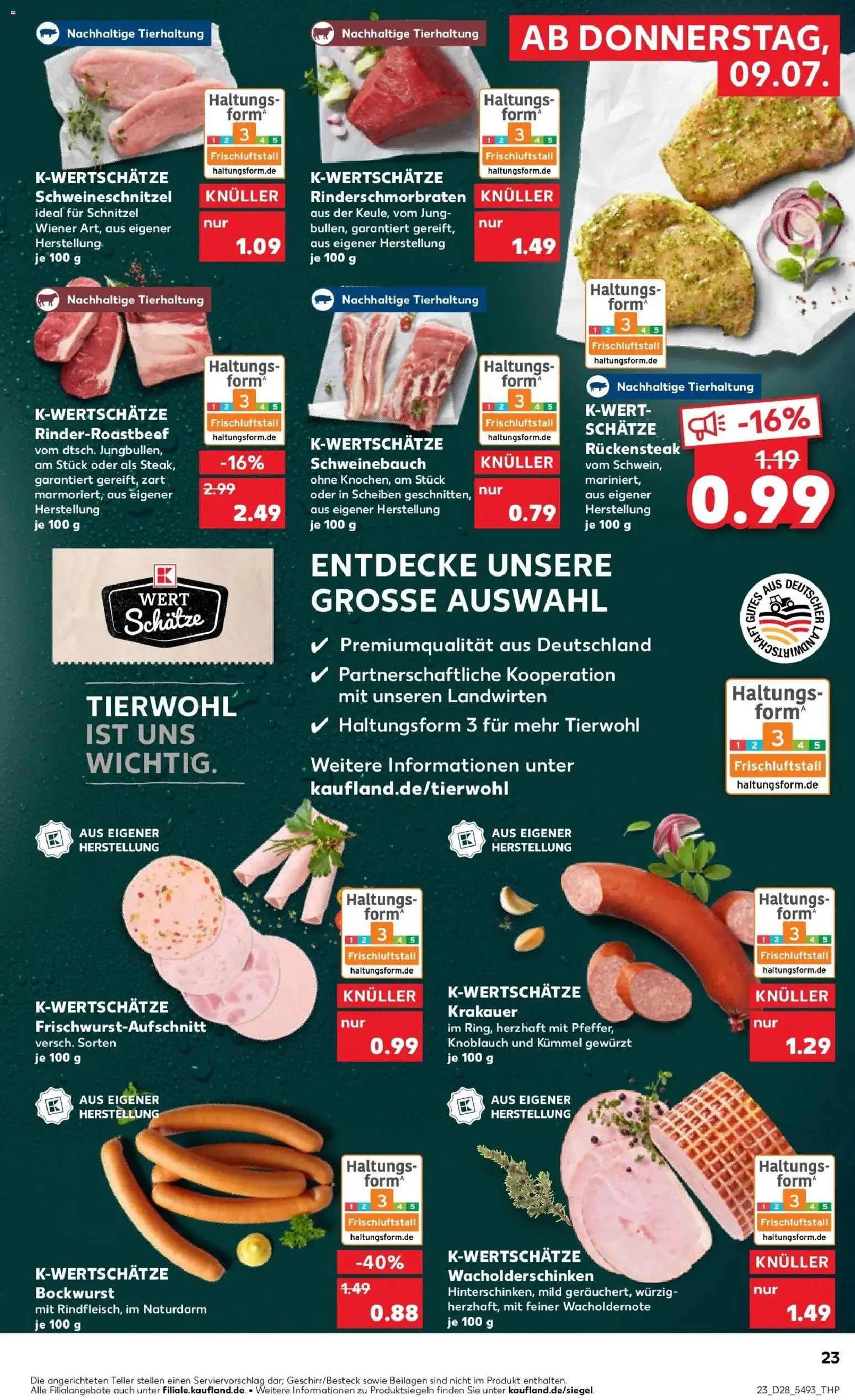 Kaufland Prospekt Haßloch – gültig ab 06.07.2026 | Seite: 32 | Produkte: Bockwurst, Schweinebauch, Knoblauch, Steak