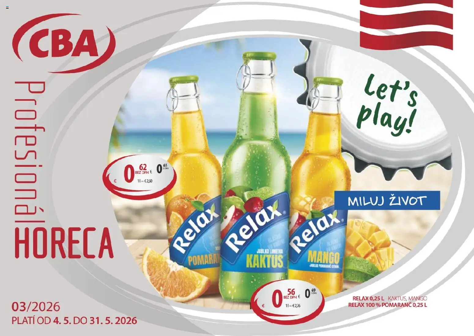 Nové KARMEN CBA akcie – leták je platný od 04.05.2026 | Strana: 1 | Produkty: Limetka, Mango