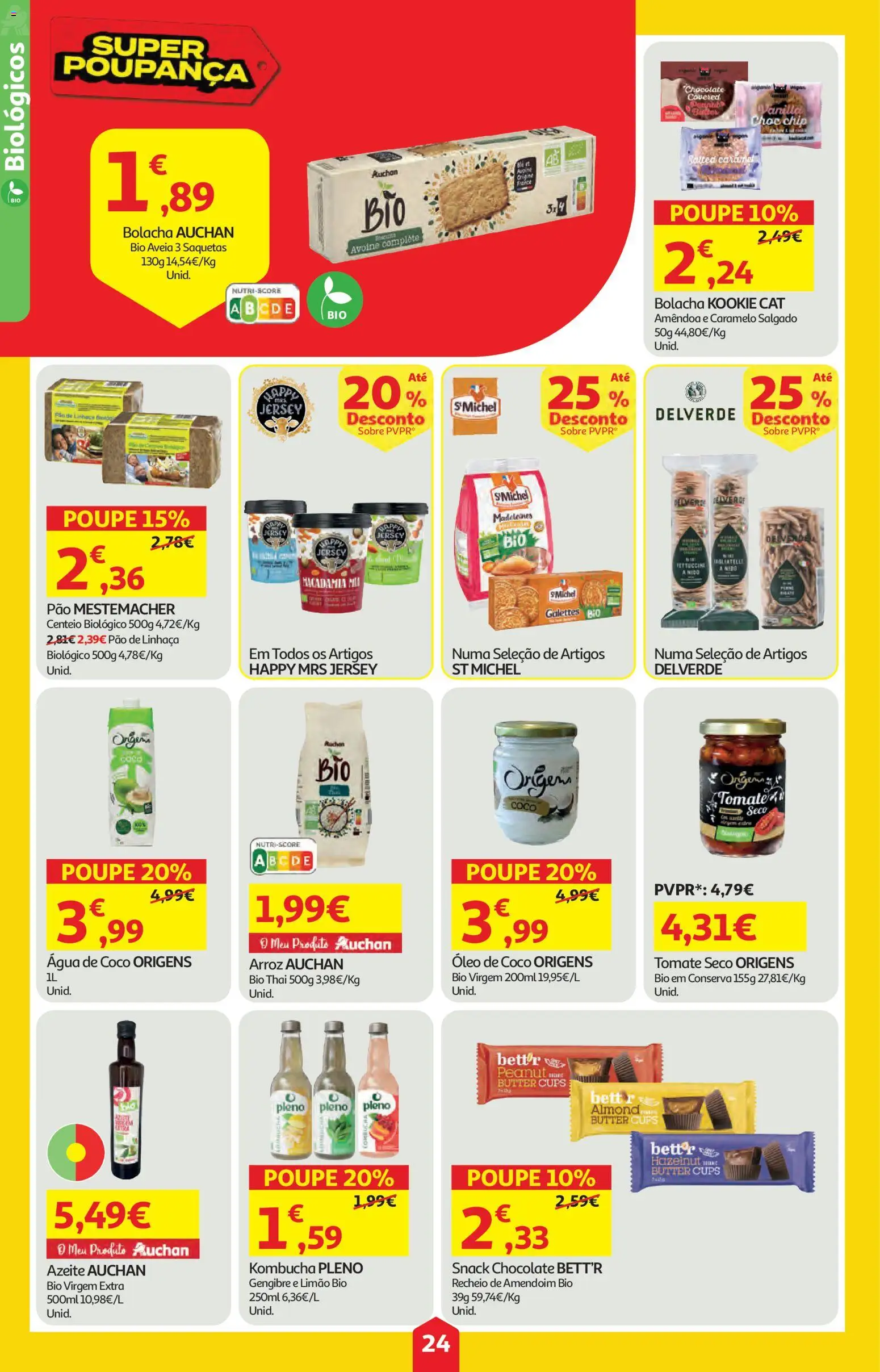 Auchan folheto │ válido de 09/04/2026 | Página: 24 | Produtos: Agua, Centeio, Pão, Chocolate