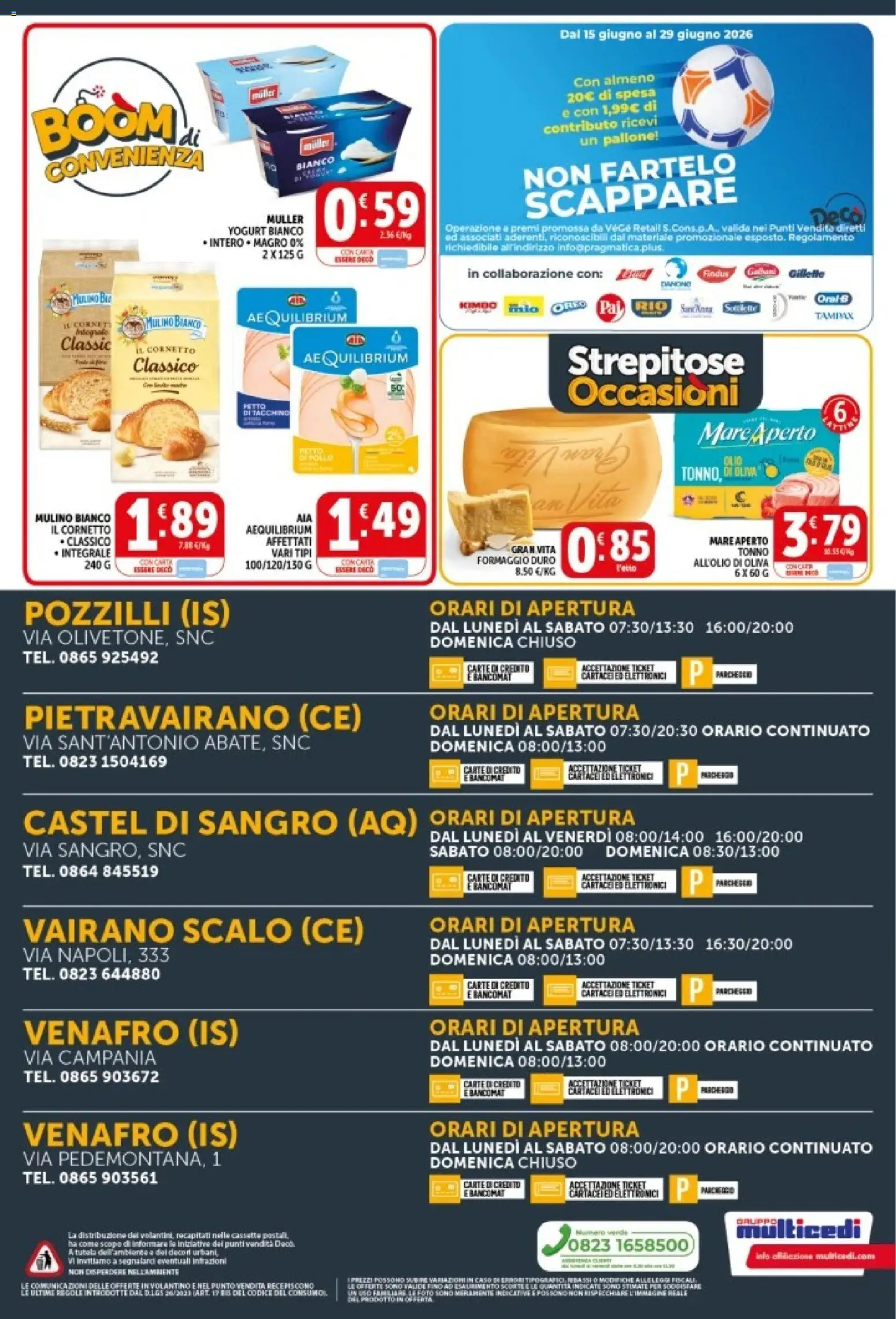 Volantino Decò del 08.06.2026 | Pagina: 21 | Prodotti: Yogurt, Pollo, Olio, Pallone