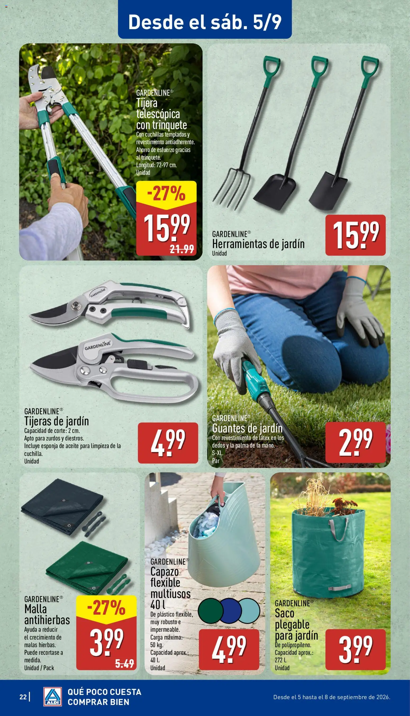 Aldi folleto Baleares │ válido desde el 31/08/2026 | Página: 22 | Productos: Esponja, Aceite, Guantes, Herramientas