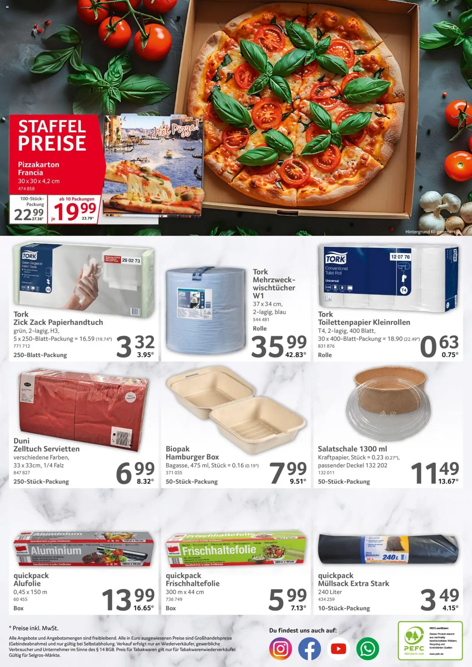 Selgros Prospekt – gültig ab 09.07.2026 | Seite: 24 | Produkte: Box, Pizza, Toilettenpapier