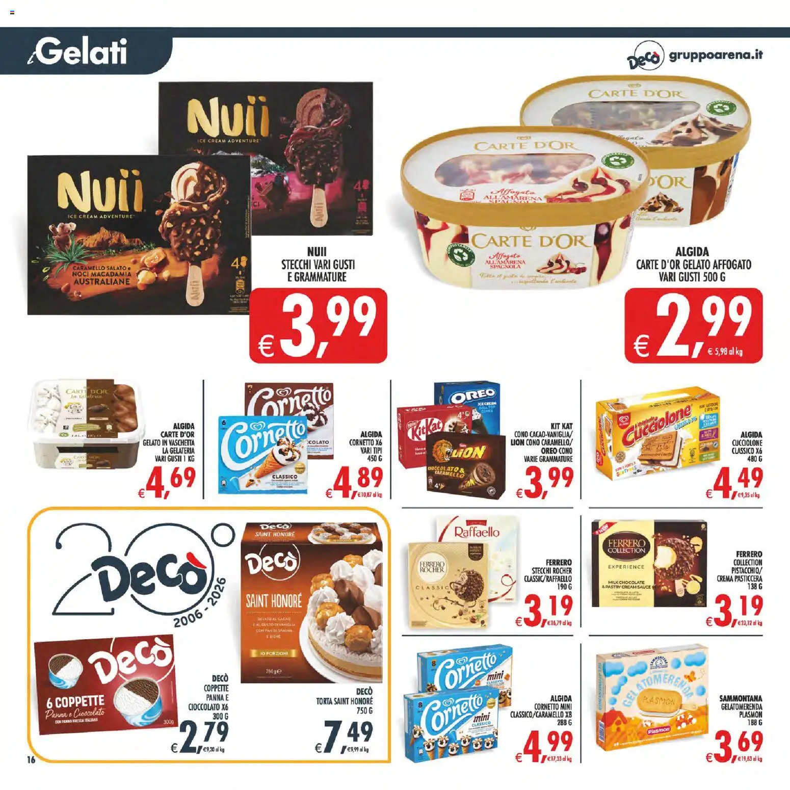 Volantino Decò del 29.05.2026 | Pagina: 17 | Prodotti: Crema, Cornetto, Panna, Cacao