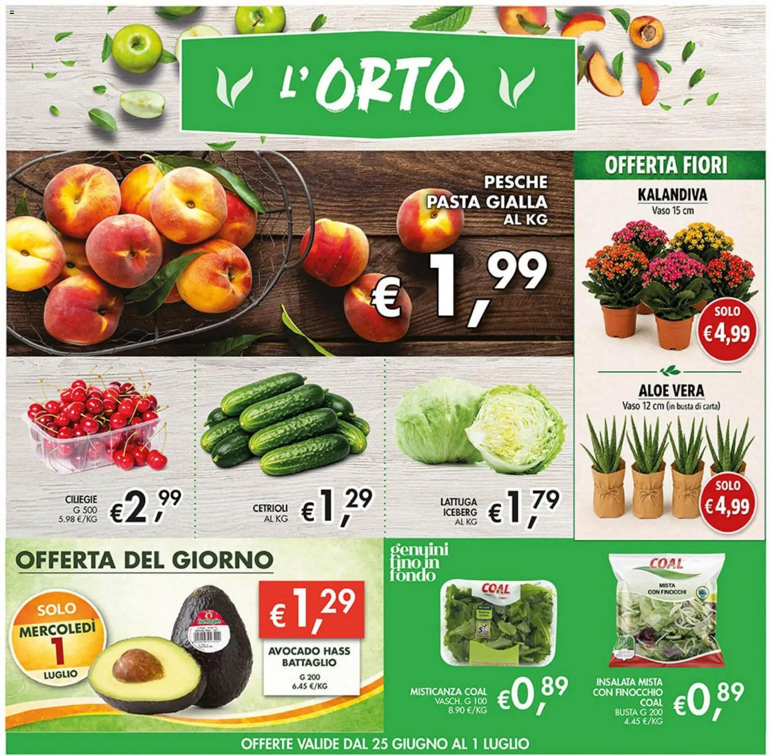 Volantino Coal del 18.06.2026 | Pagina: 3 | Prodotti: Insalata, Avocado, Lattuga, Vaso