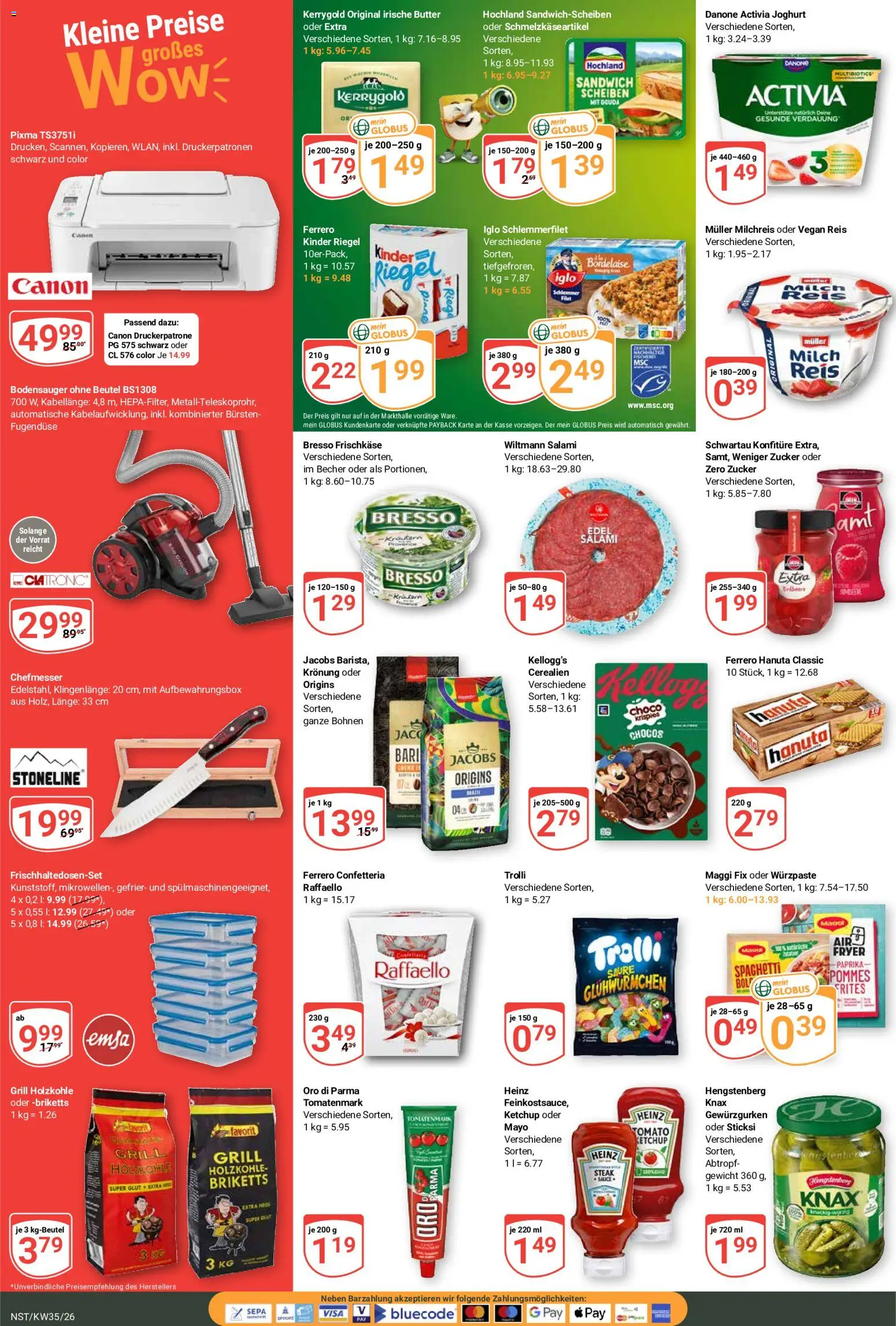 Globus Prospekt Neustadt a.d. Weinstraße – gültig ab 24.08.2026 | Seite: 4 | Produkte: Maggi, Butter, Zucker, Salami