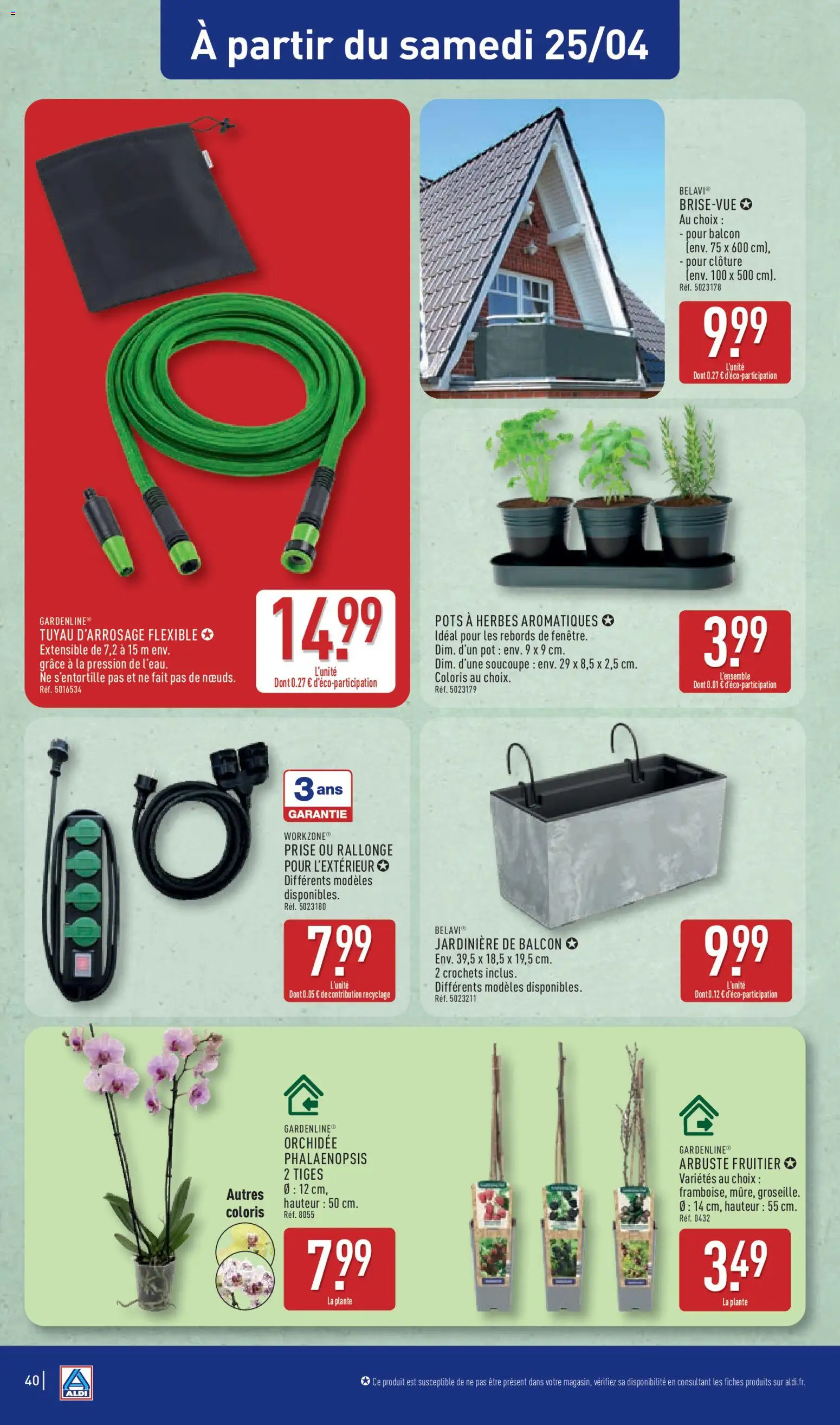 {H1} | Page: 42 | Produits: Jardinière, Clôture, Orchidée, Tuyau d’arrosage
