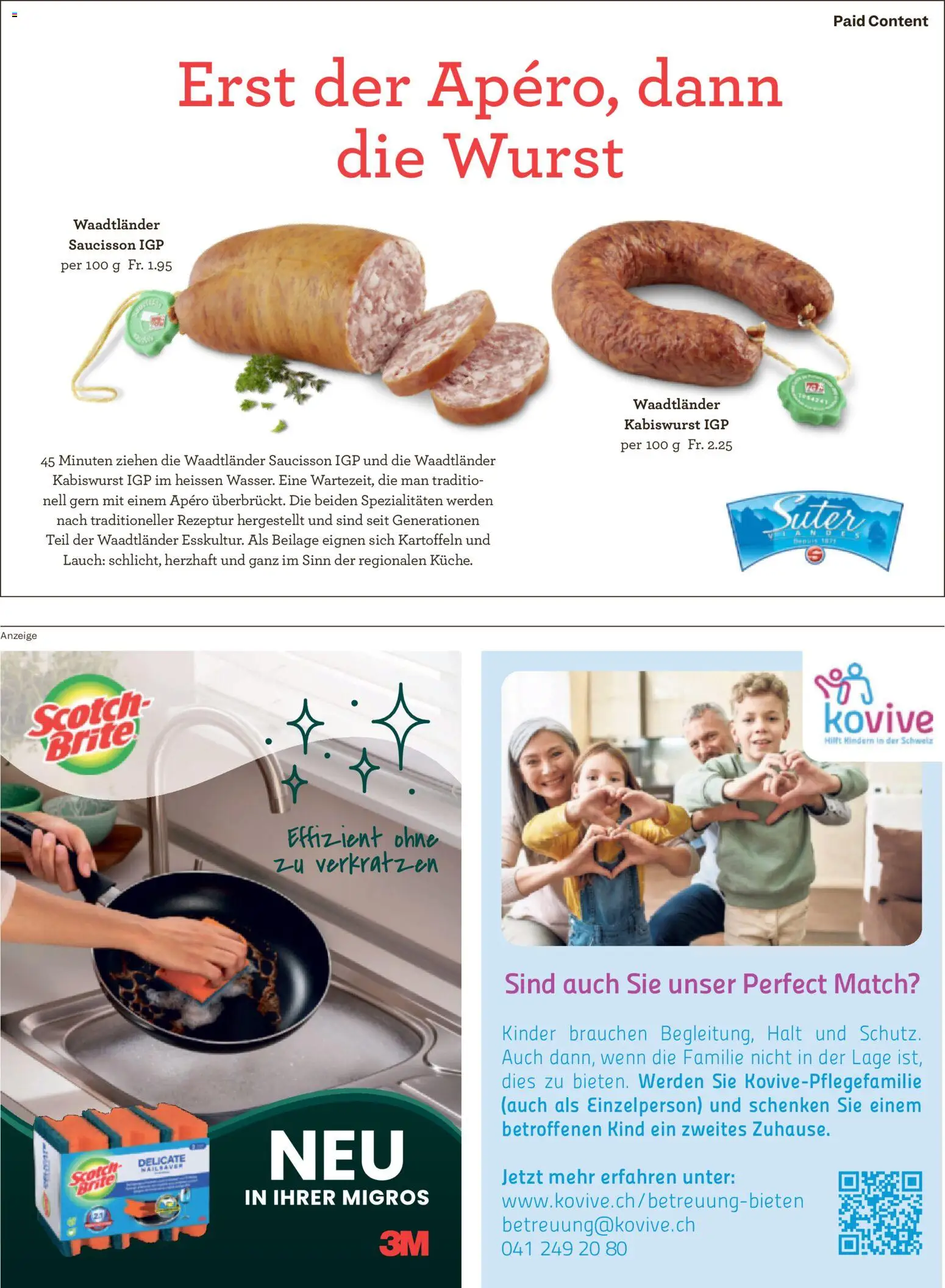 Migros aktionen Magazin – gültig ab 02.09.2026 | Seite: 29 | Produkte: Kartoffeln, Wurst, Spezialitäten