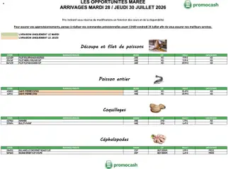 Promocash - Prévisualisation de Promocash Opportunités Marée valide à partir de 28/07/2026