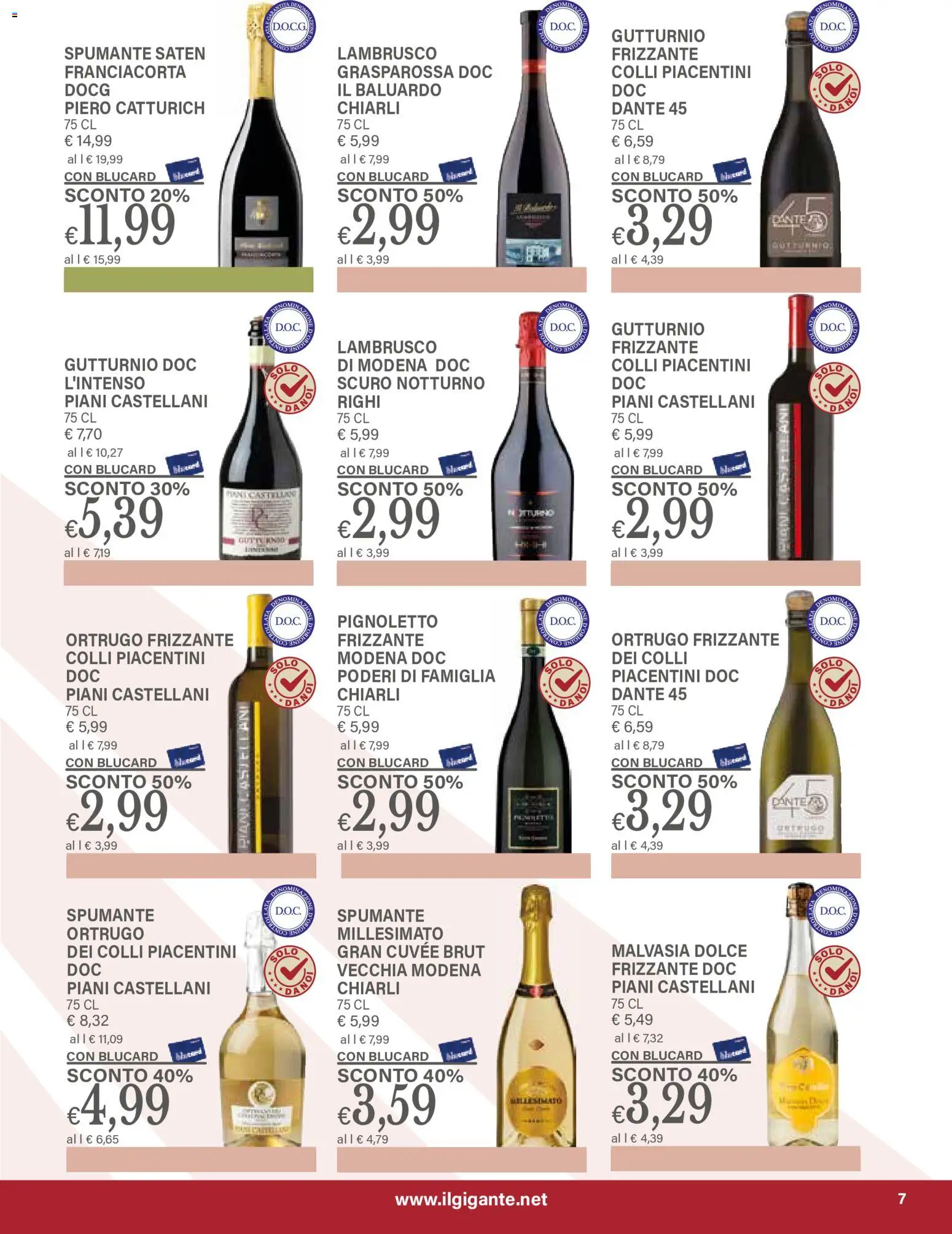 Volantino Il Gigante del 10/09/2026 | Pagina: 7 | Prodotti: Spumante, Lambrusco