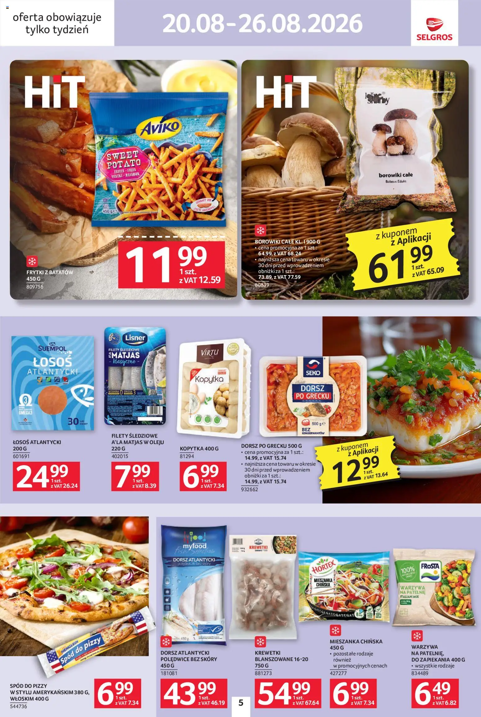 Selgros cash&carry gazetka - Jeszcze więcej super promocji od 20.08.2026 | Strona: 5 | Produkty: Krewetki, Warzywa na patelnie, Patelnie, Warzywa