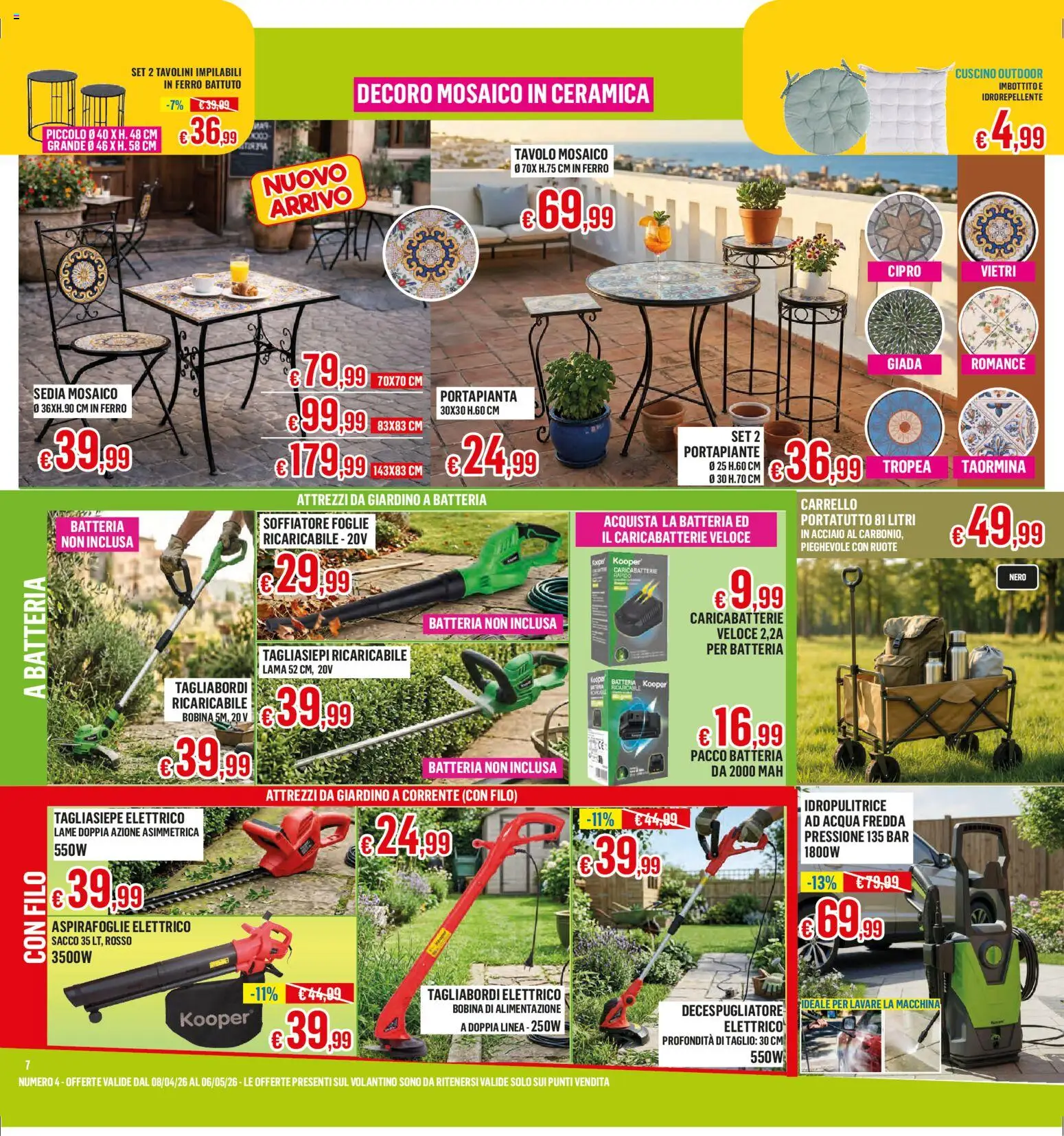 Volantino Satur del 08.04.2026 | Pagina: 7 | Prodotti: Acqua, Carrello, Sedia, Batteria