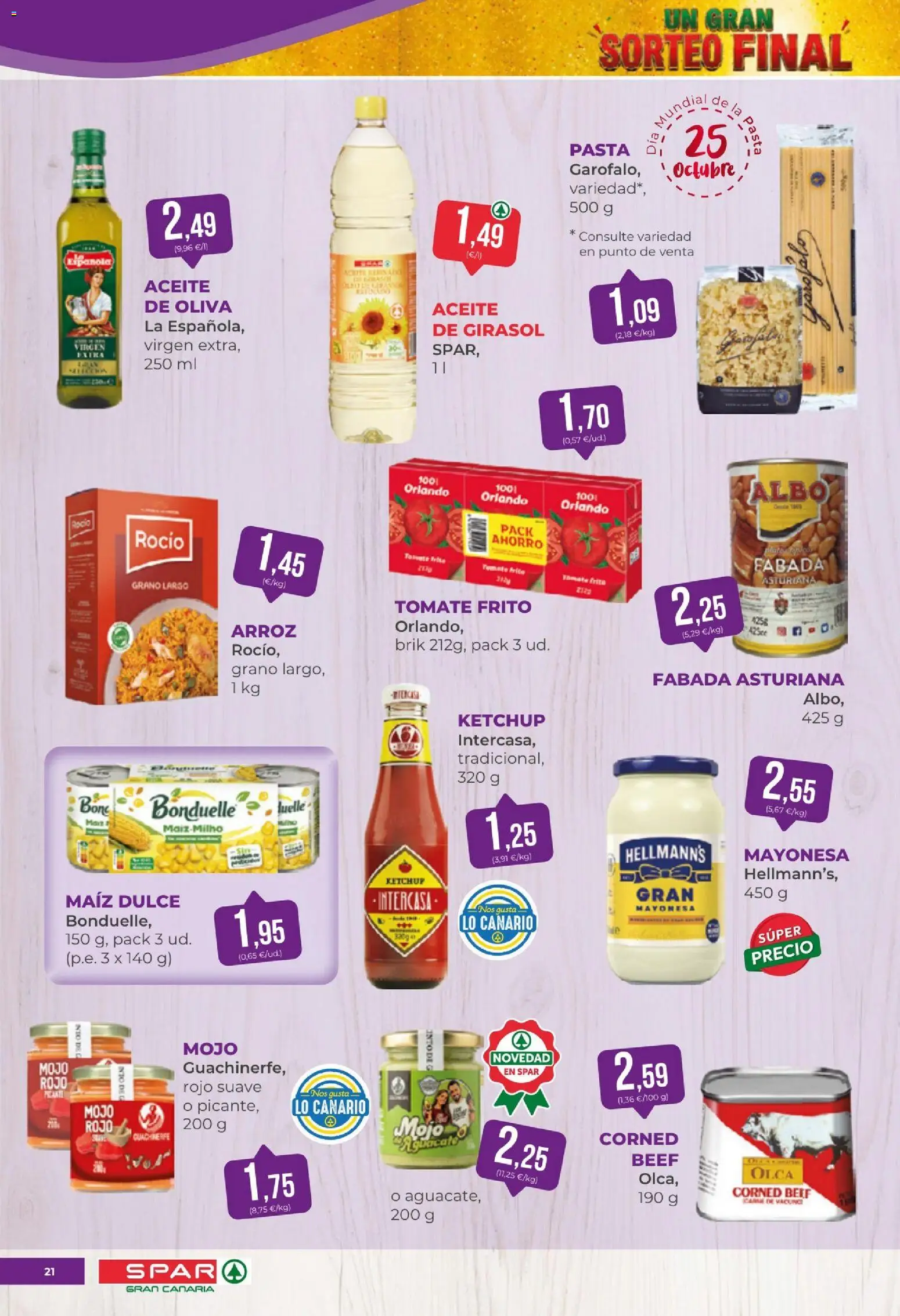 Spar - folleto │ válido desde el 16/10/2026 | Página: 21 | Productos: Kétchup, Aceite, Tomate, Arroz