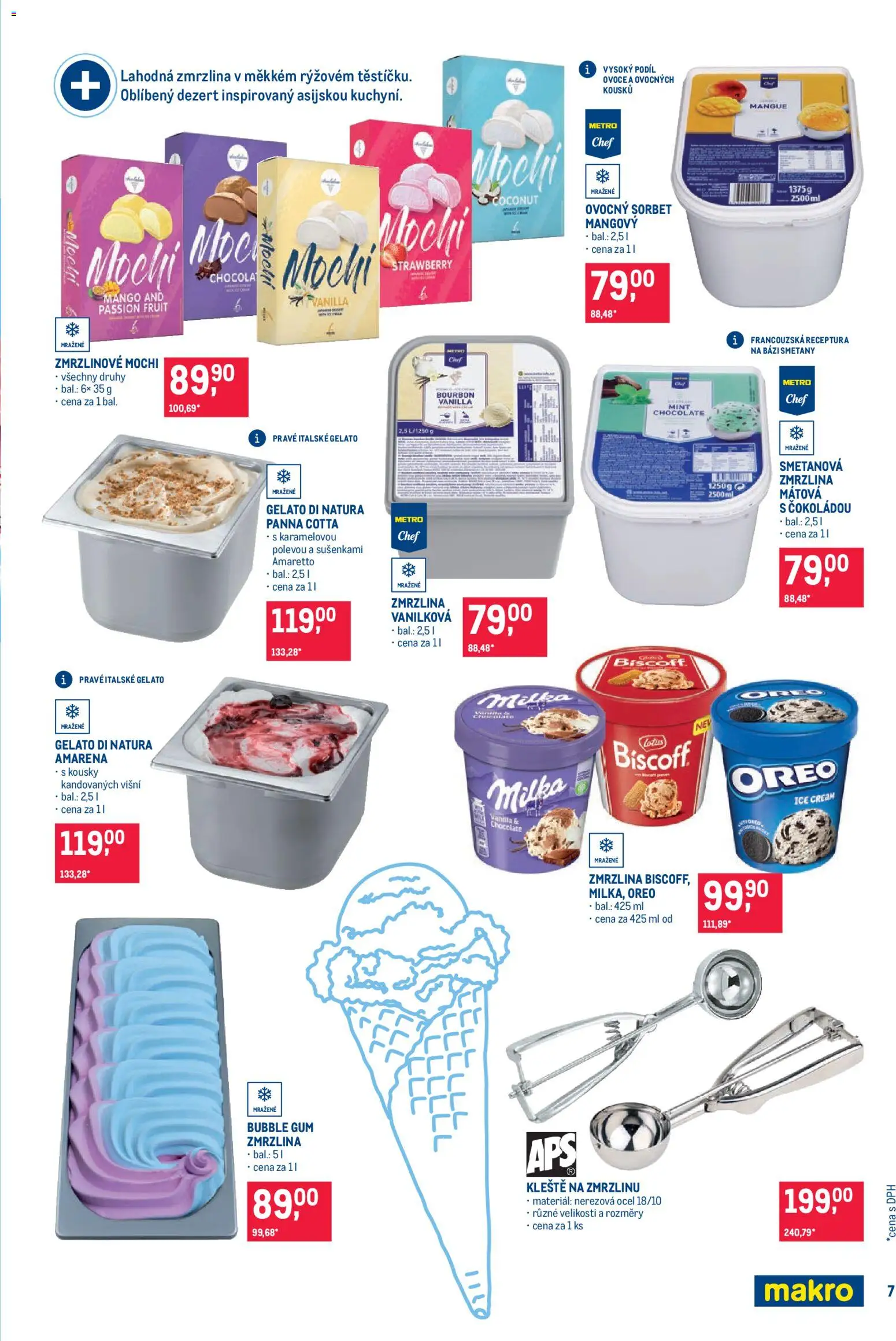 Makro leták - Pro milovníky jídla od 15.07.2026 | Strana: 7 | Produkty: Mango, Amaretto, Lotus, Sorbet