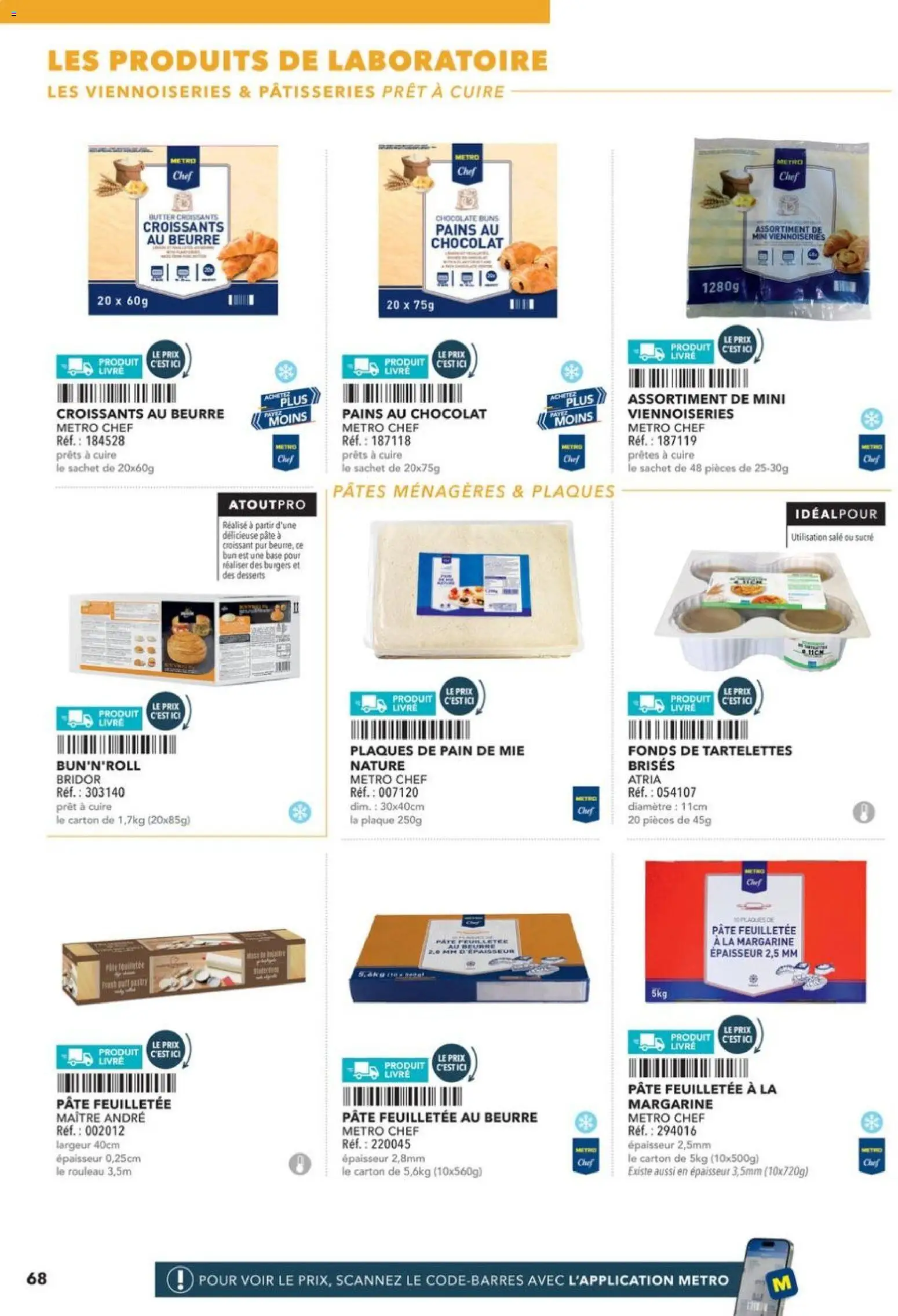 {H1} | Page: 68 | Produits: Pâte feuilletée, Viennoiseries, Beurre, Pâtes
