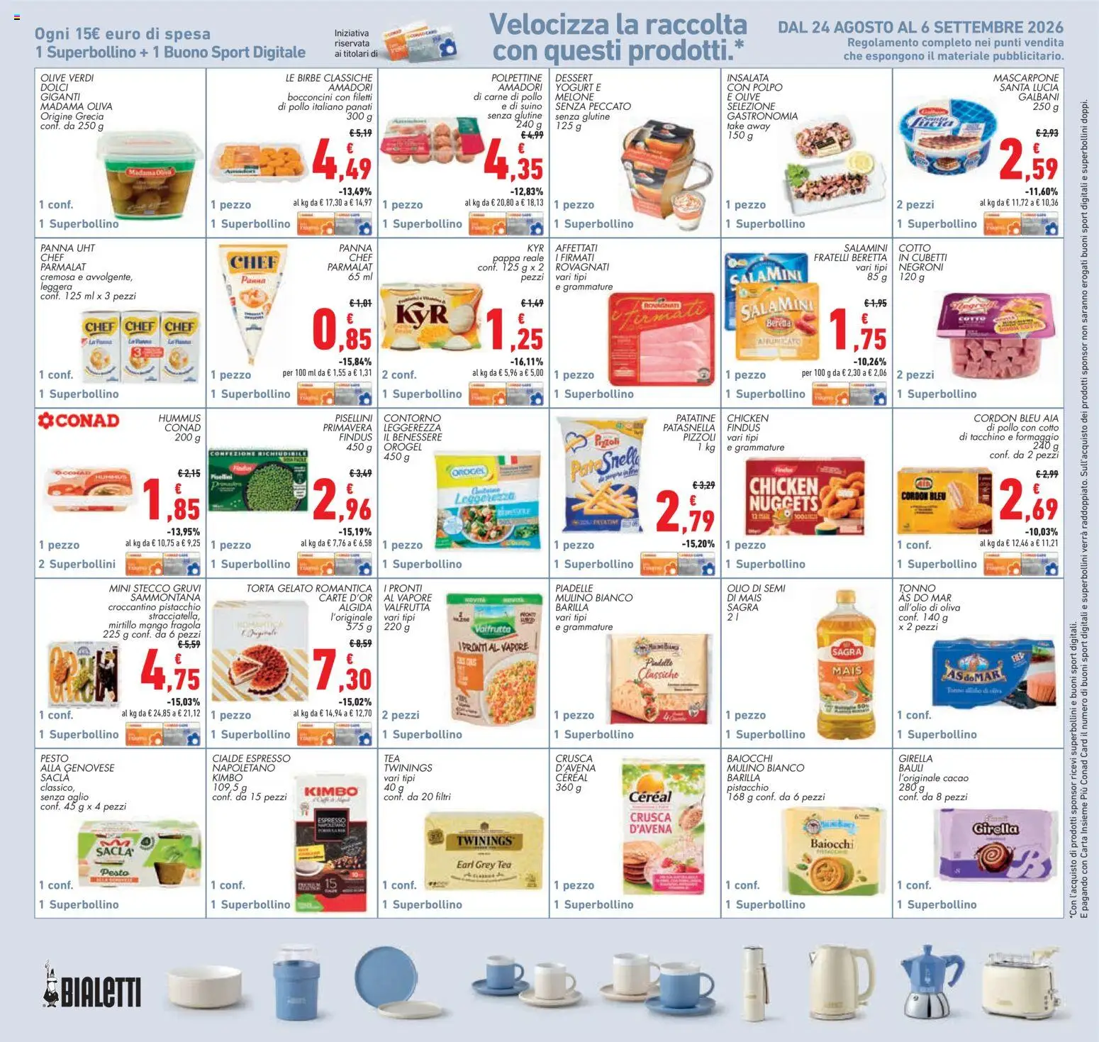 Volantino Conad del 26/08/2026 | Pagina: 25 | Prodotti: Pistacchio, Nuggets, Tacchino, Pesto