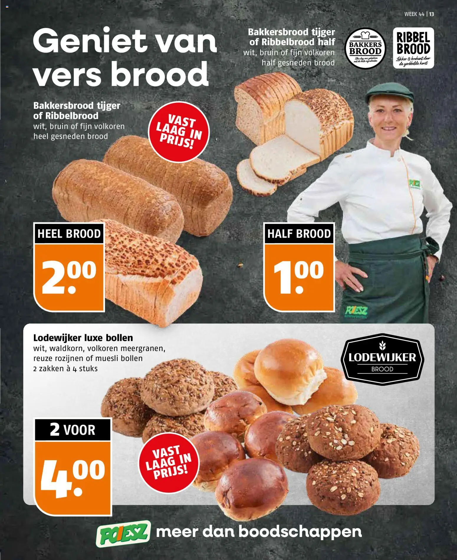 {H1} | Pagina: 13 | Producten: Brood, Rozijnen, Muesli