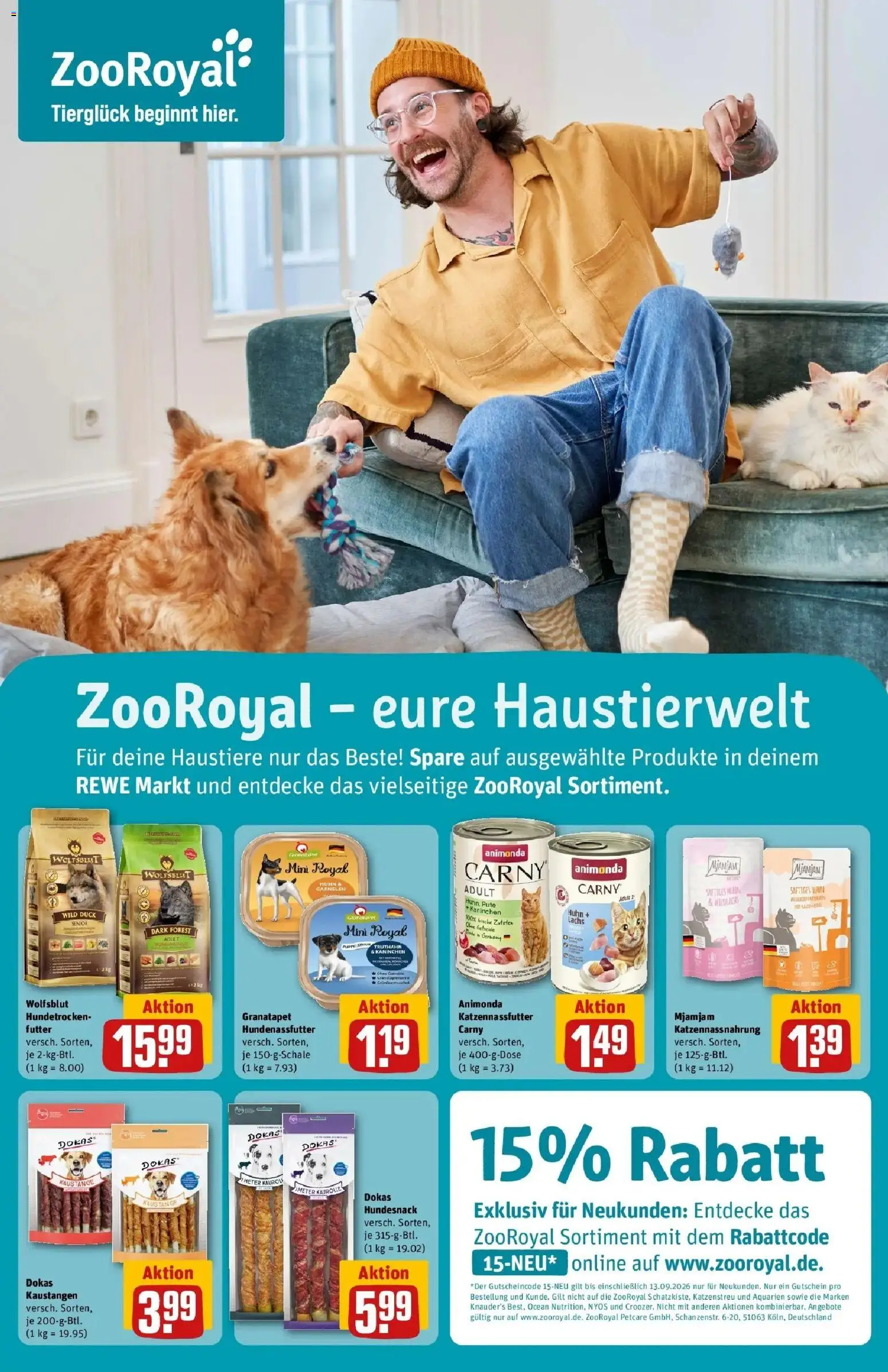 REWE Prospekt ab 17.08.2026 zum Blättern » Angebote | Seite: 16 | Produkte: Pute, Kaninchen, Garnelen, Lachs
