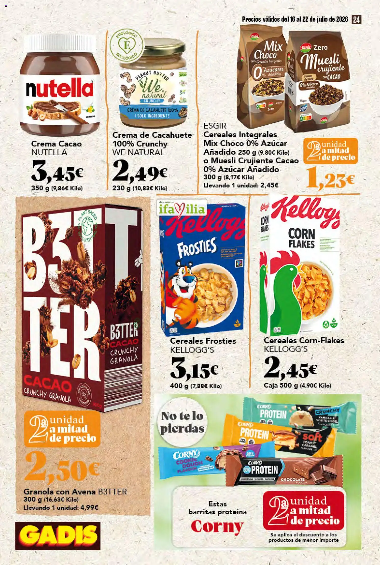 Gadis folleto │ válido desde el 16/07/2026 | Página: 24 | Productos: Chocolate, Cereales, Crema, Té