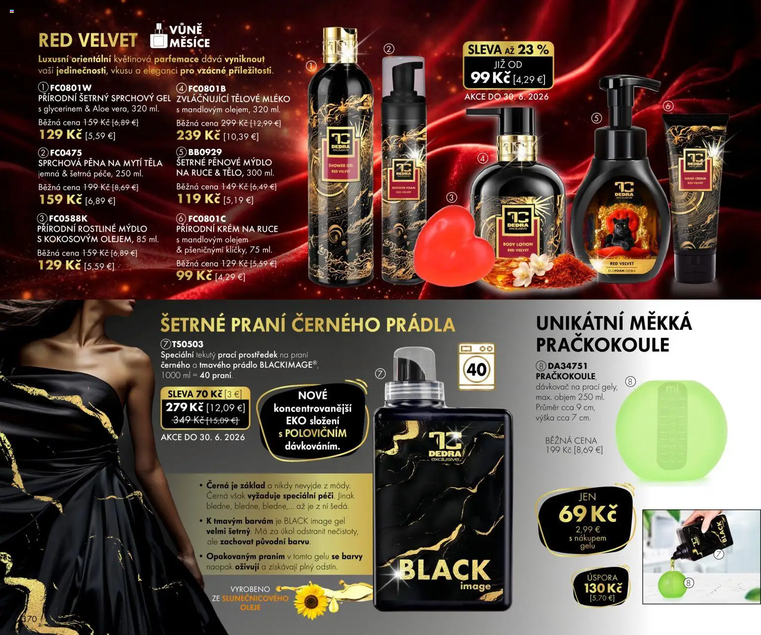 Nové Dedra akcie – leták je platný od 01.06.2026 | Strana: 70 | Produkty: Mydlo, Sprchový gél, Krém