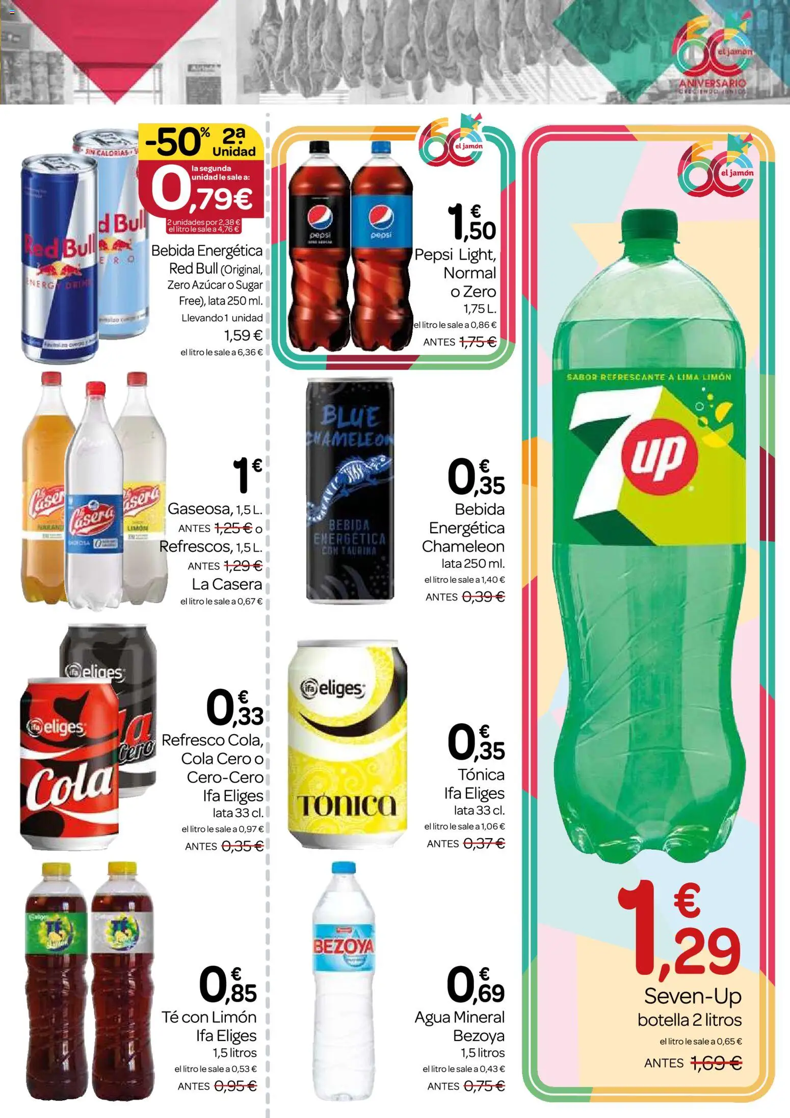 Supermercados El Jamón folleto │ válido desde el 30/07/2026 | Página: 7 | Productos: Lima, Jamón, Té, Agua mineral