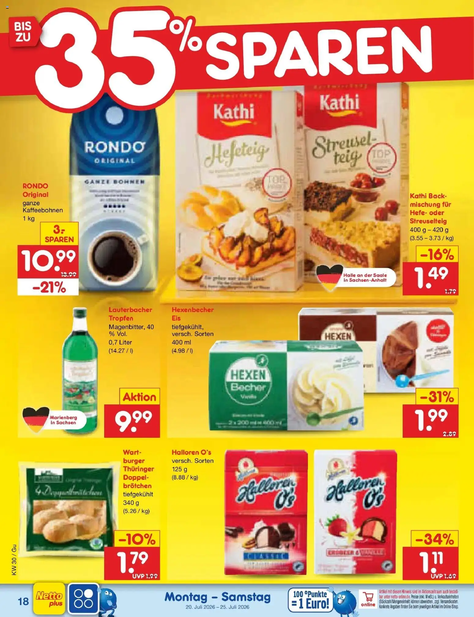 Netto Marken-Discount Prospekt Machern – gültig ab 20.07.2026 | Seite: 30 | Produkte: Burger