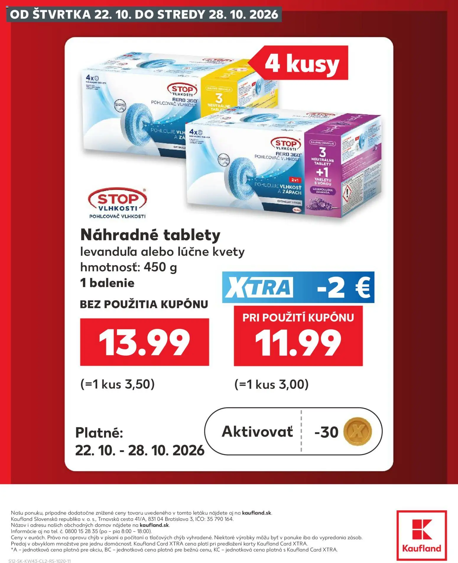 Kaufland SK akciós ujság - amely érvényes a következő dátumtól: 2026.10.22. | Oldal: 12