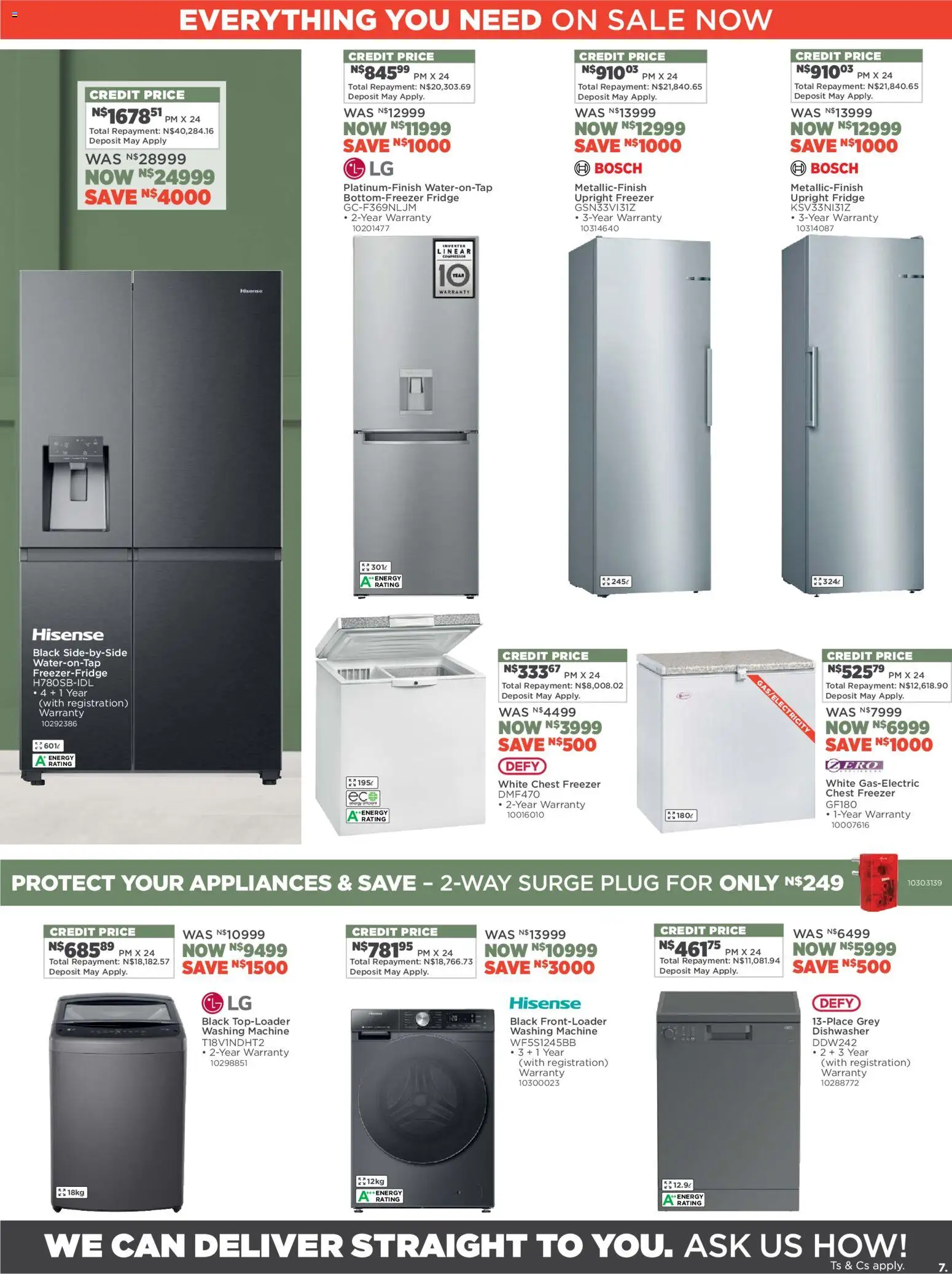 New House and Home catalogue – valid from 16.03.2026 | Page: 7 | Products: Freezer, Washing machine, Dishwasher, Fridge