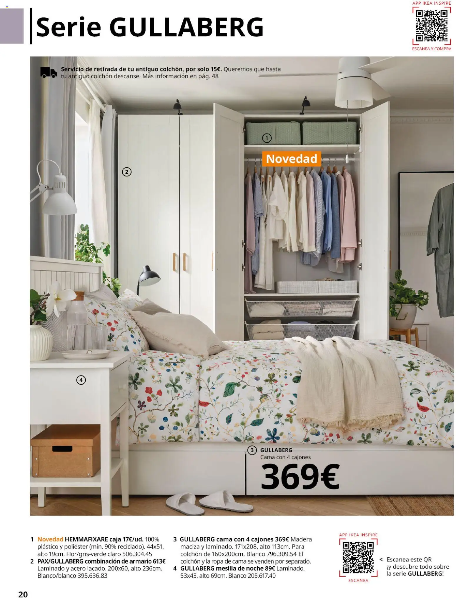 IKEA - Muebles para el dormitorio │ válido desde el 01/09/2026 | Página: 20 | Productos: Ropa, Cama, Mesilla de noche, Armario