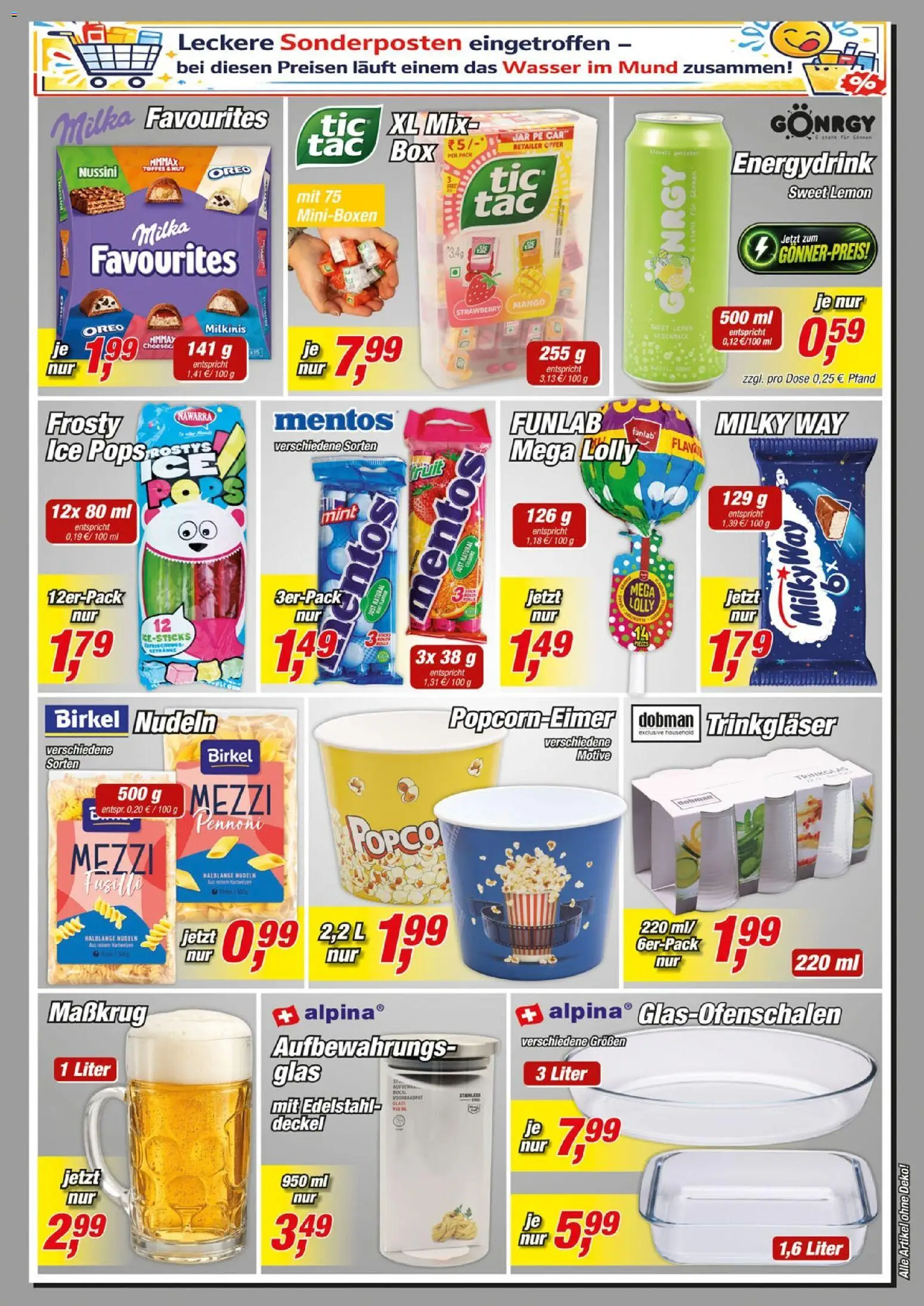 Posten Börse Prospekt – gültig ab 08.08.2026 | Seite: 7 | Produkte: Milka, Wasser, Mango, Nudeln