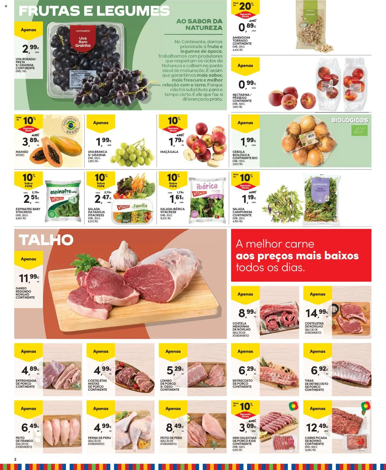 Continente Madeira │ válido de 01/09/2026 | Página: 2 | Produtos: Peito de frango, Carne picada, Salsichas, Mamão