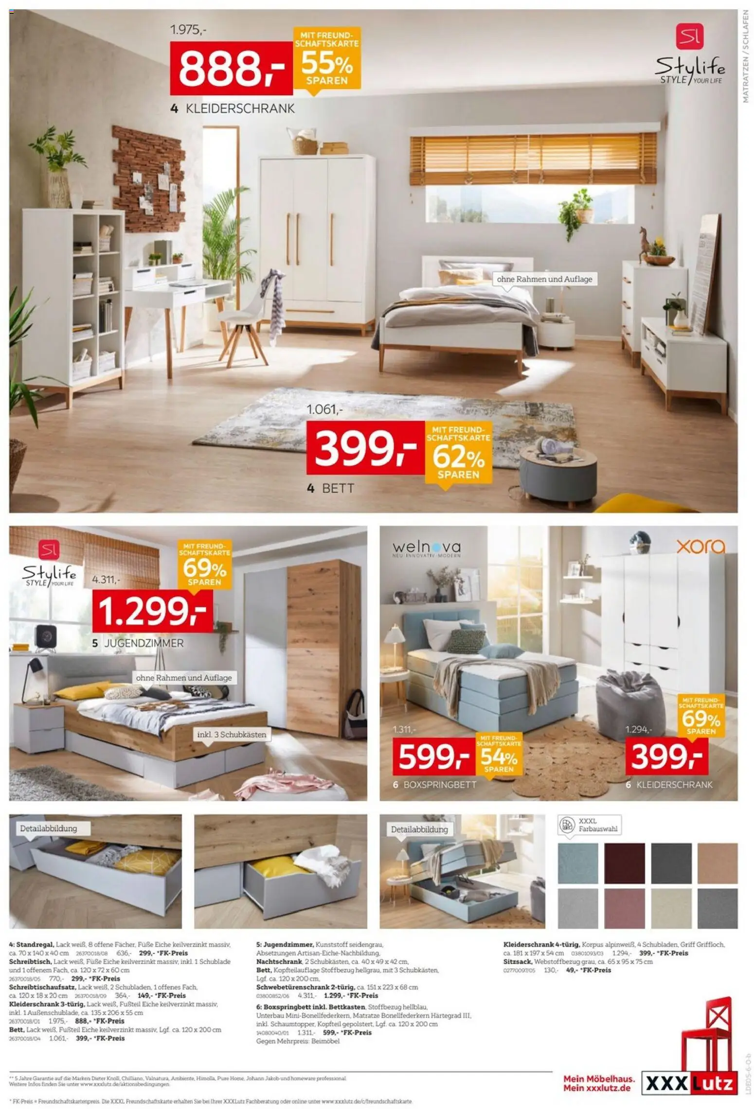 XXXLutz Nr. 1 bei Küchen – gültig ab 02.05.2026 | Seite: 13 | Produkte: Bett, Matratze, Kleiderschrank, Boxspringbett