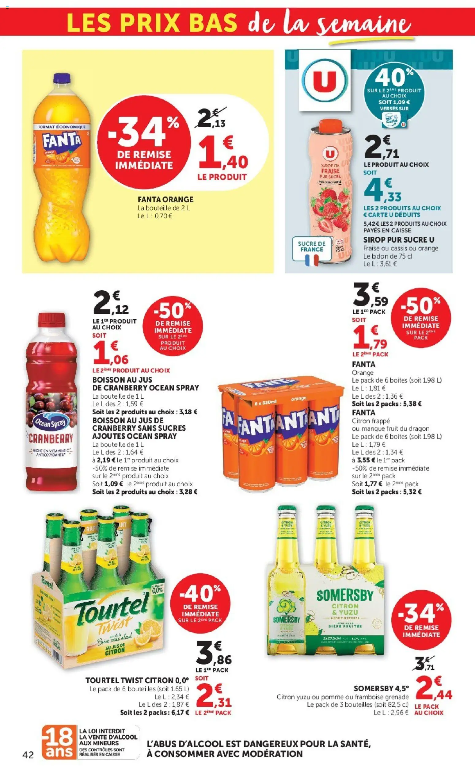 {H1} | Page: 42 | Produits: Fraise, Grenade, Jus de citron, Bière
