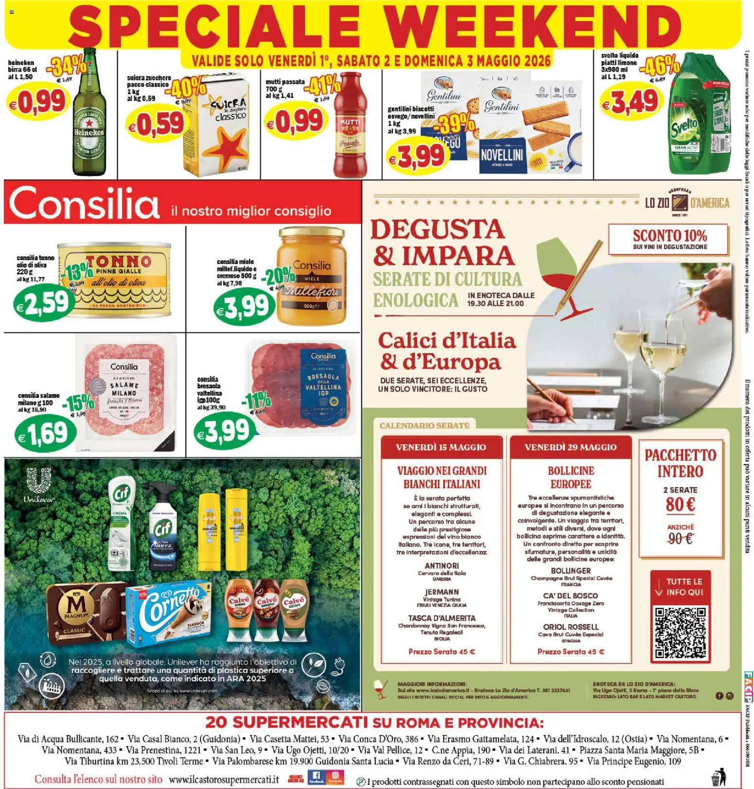 Volantino Il Castoro del 29.04.2026 | Pagina: 20 | Prodotti: Bresaola, Limone, Pesca, Pinne