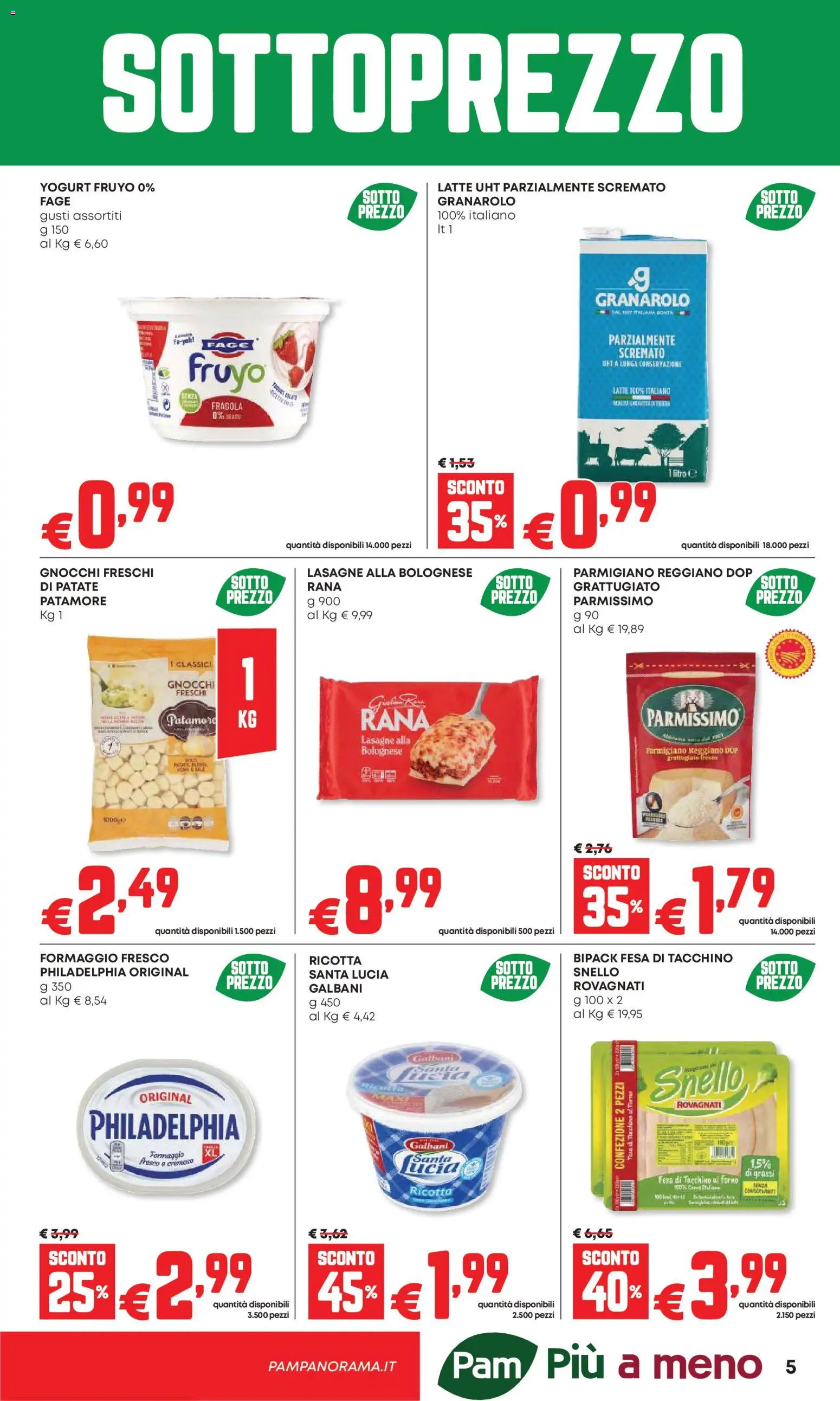 Volantino Panorama del 07.05.2026 | Pagina: 5 | Prodotti: Yogurt, Ricotta, Parmigiano reggiano, Parmigiano